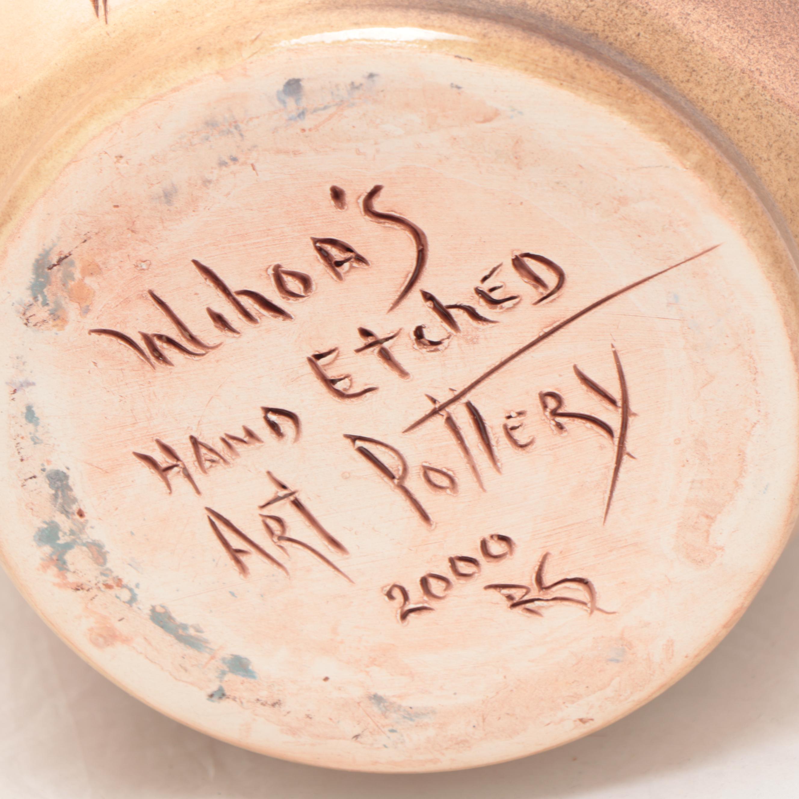 Rick Wisecarver Hand-Painted Wihoa Earthenware Vase, 2000