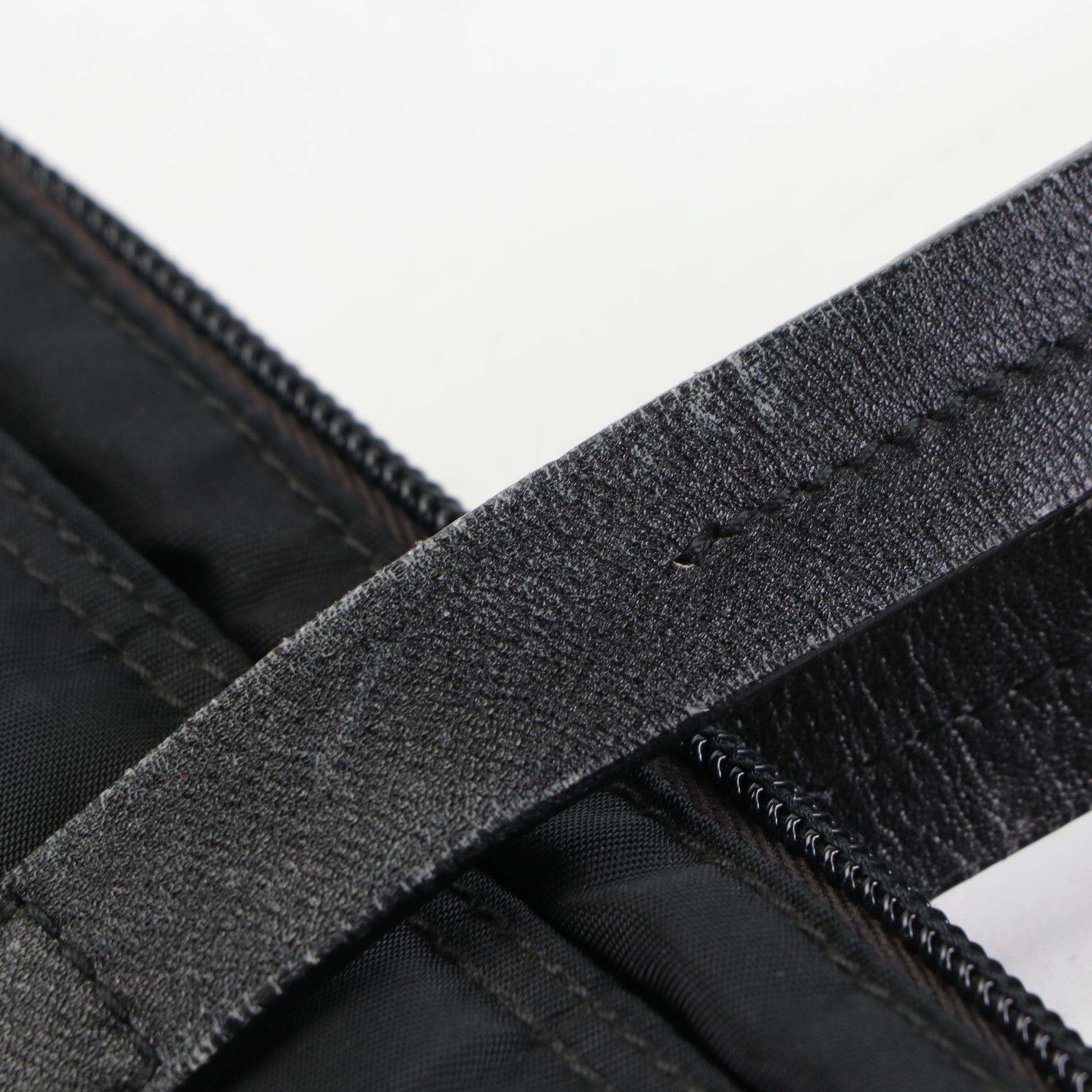 Prada Vela Sport Bag in Black Nylon with Leather Trim