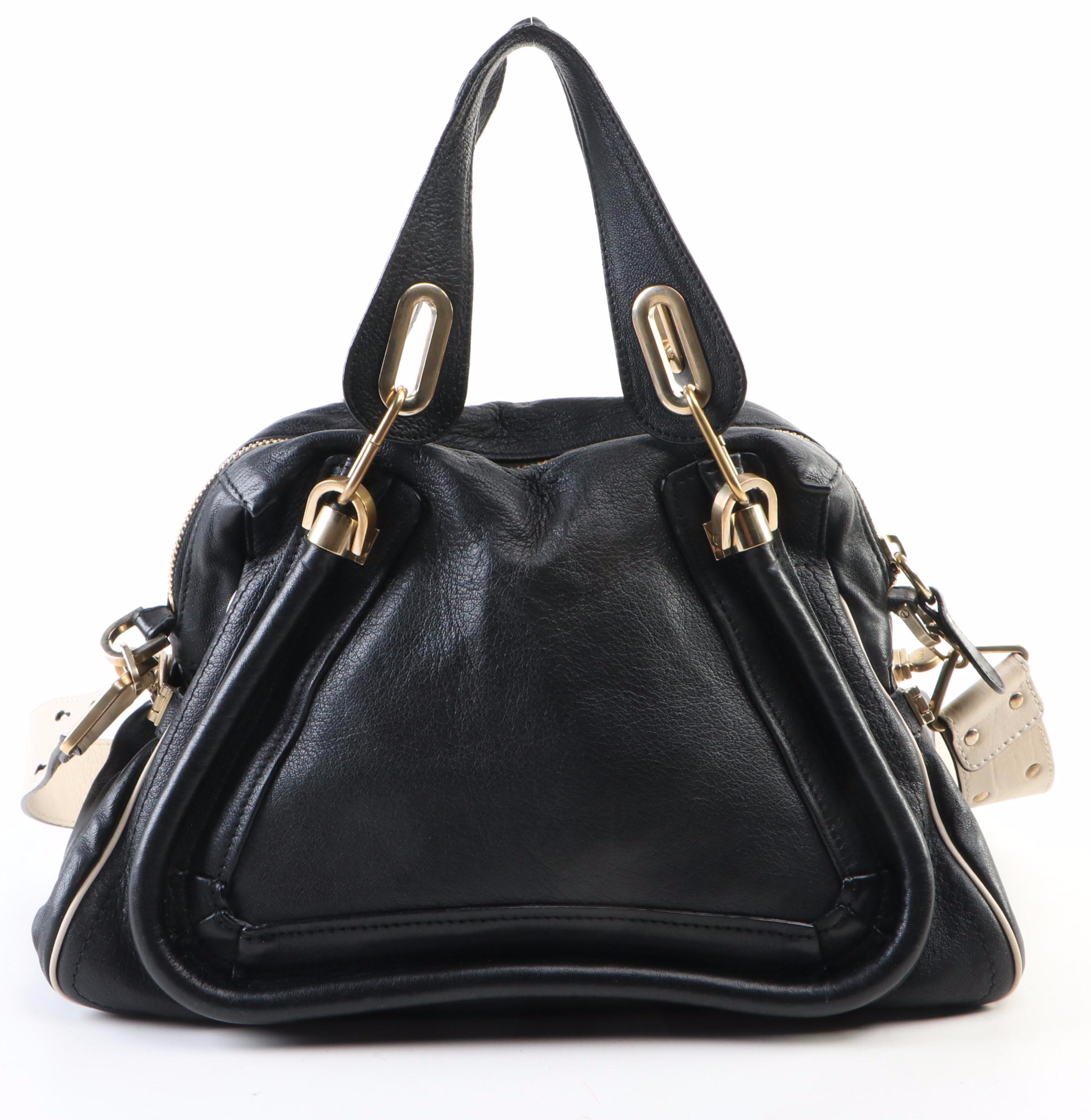 Chloé Paraty Black Leather Two-Way Bag