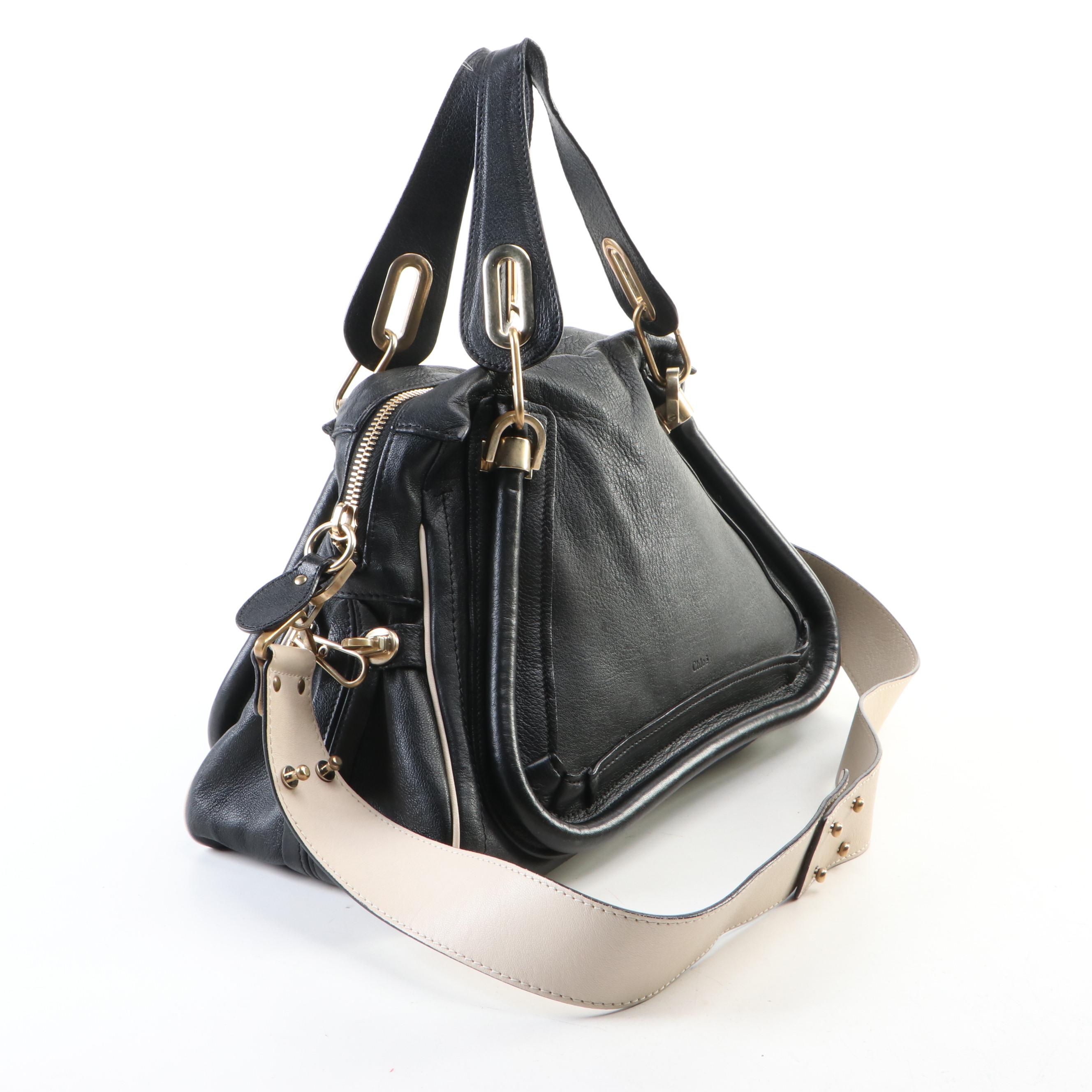 Chloé Paraty Black Leather Two-Way Bag