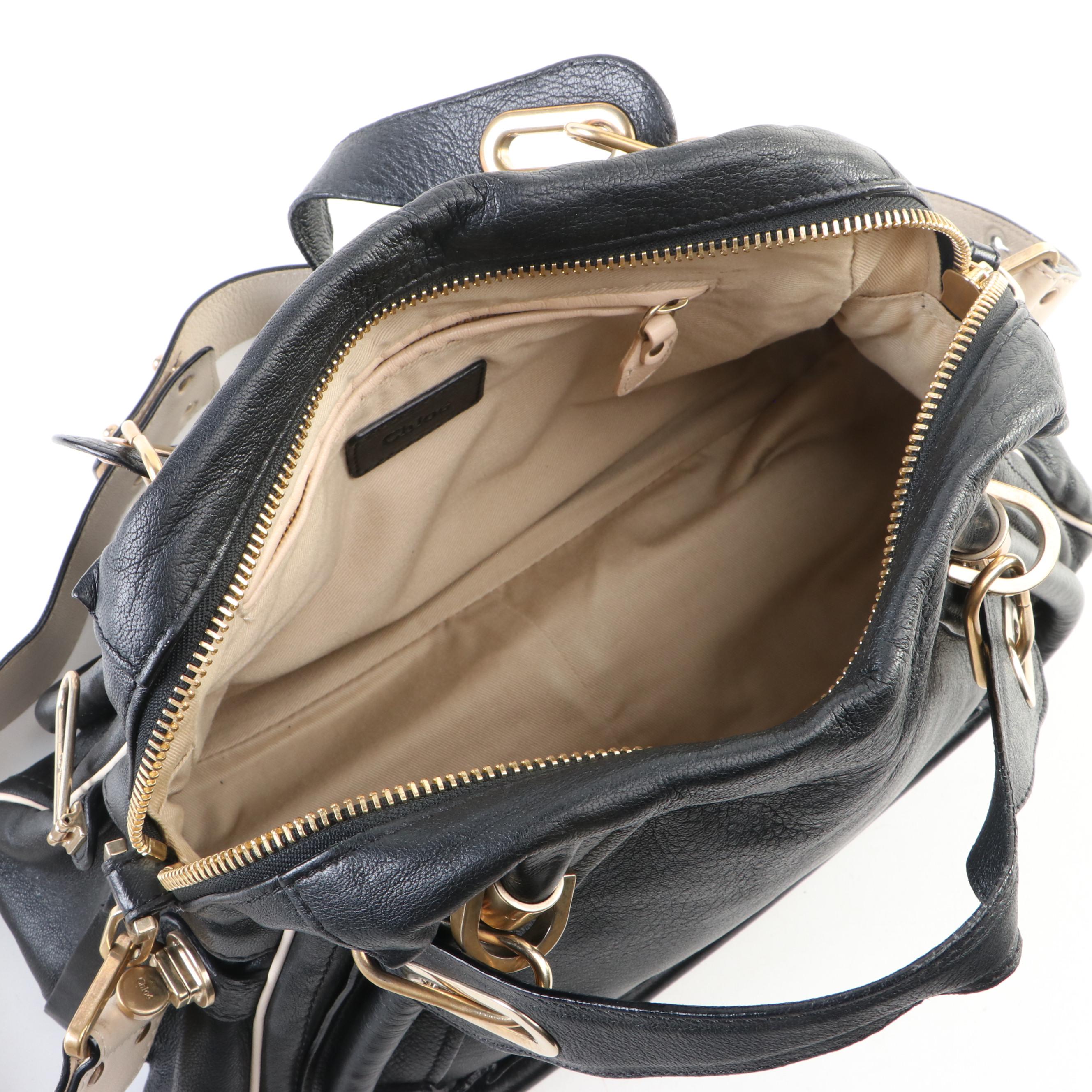 Chloé Paraty Black Leather Two-Way Bag