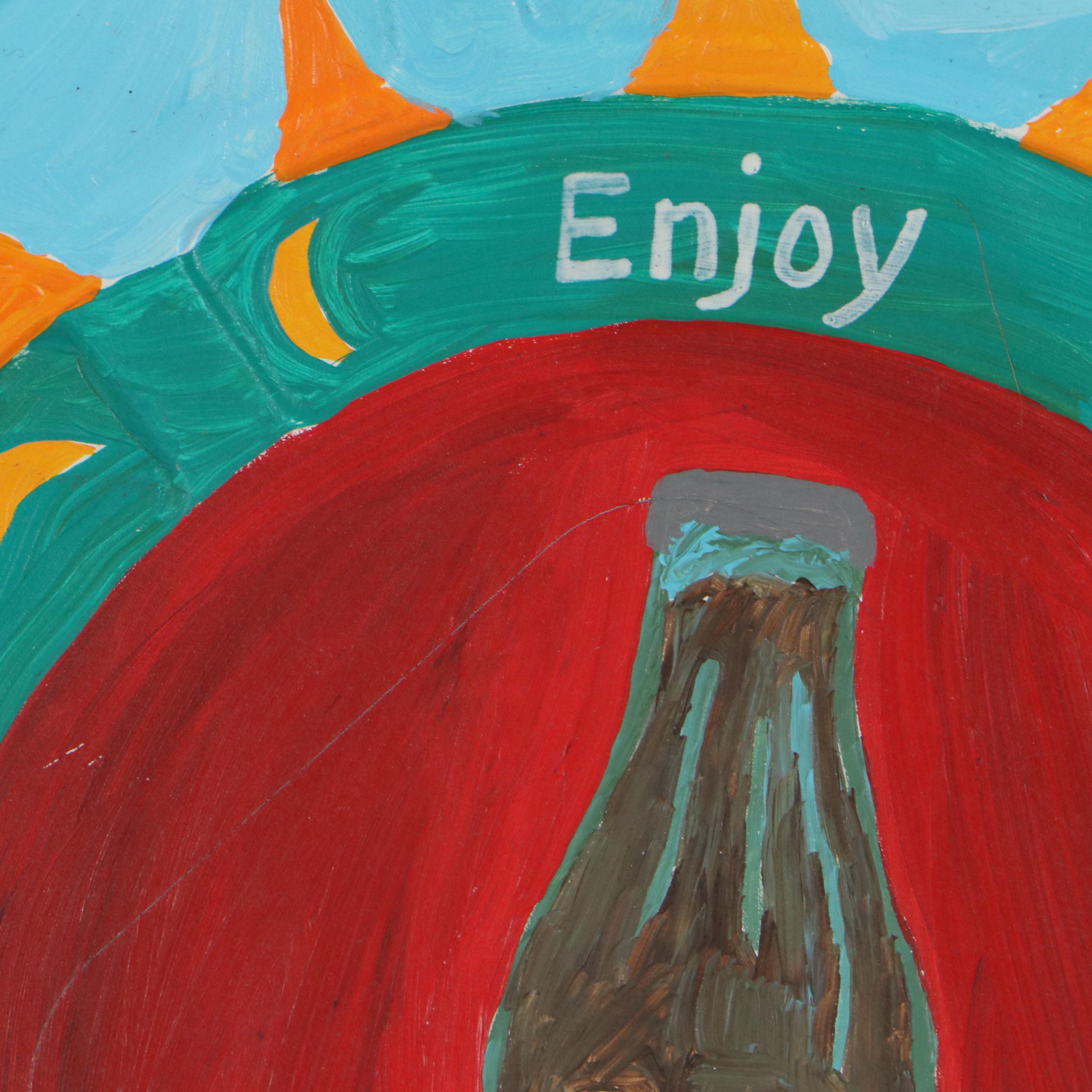 J. Slaughter Acrylic Painting of Coca-Cola, 1999