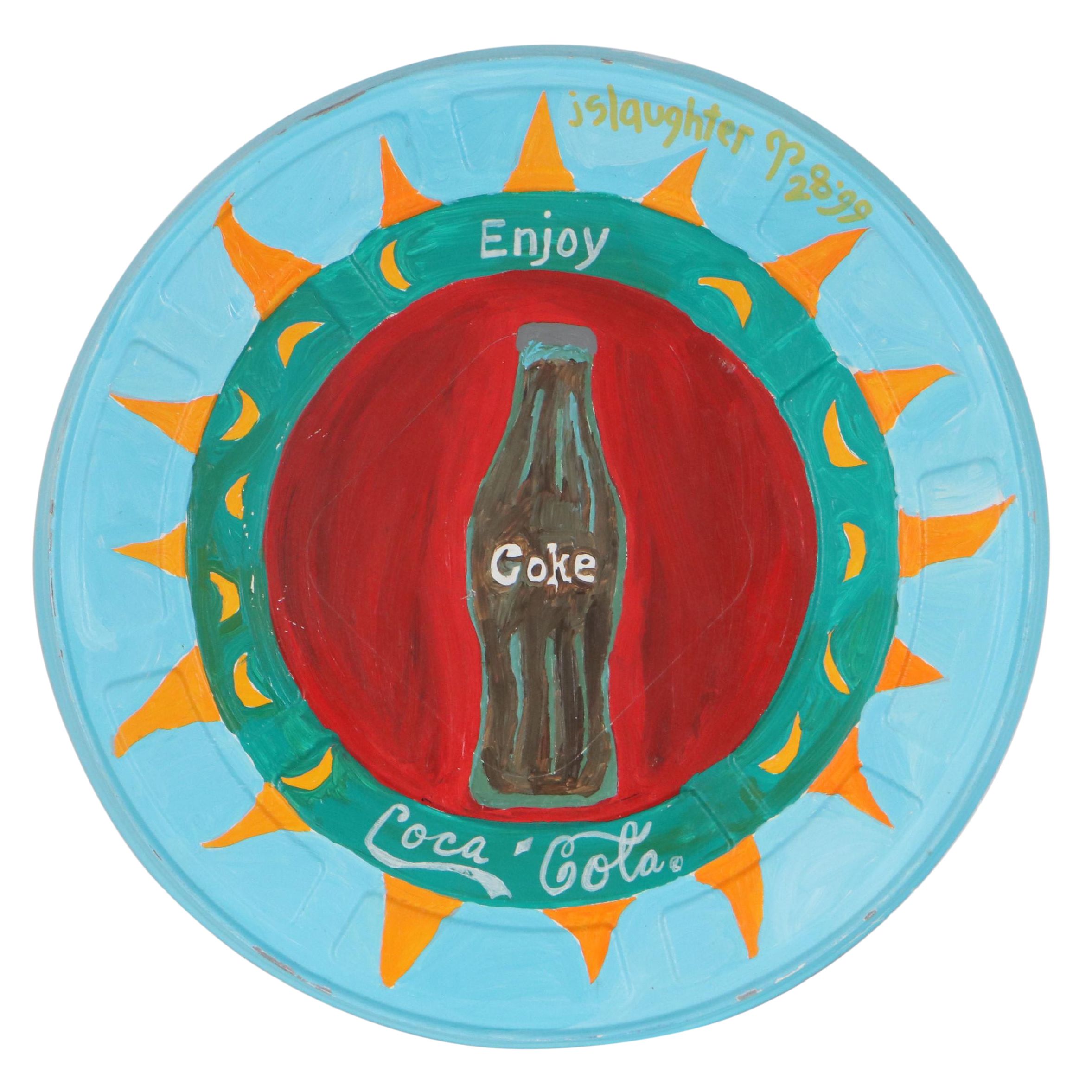 J. Slaughter Acrylic Painting of Coca-Cola, 1999