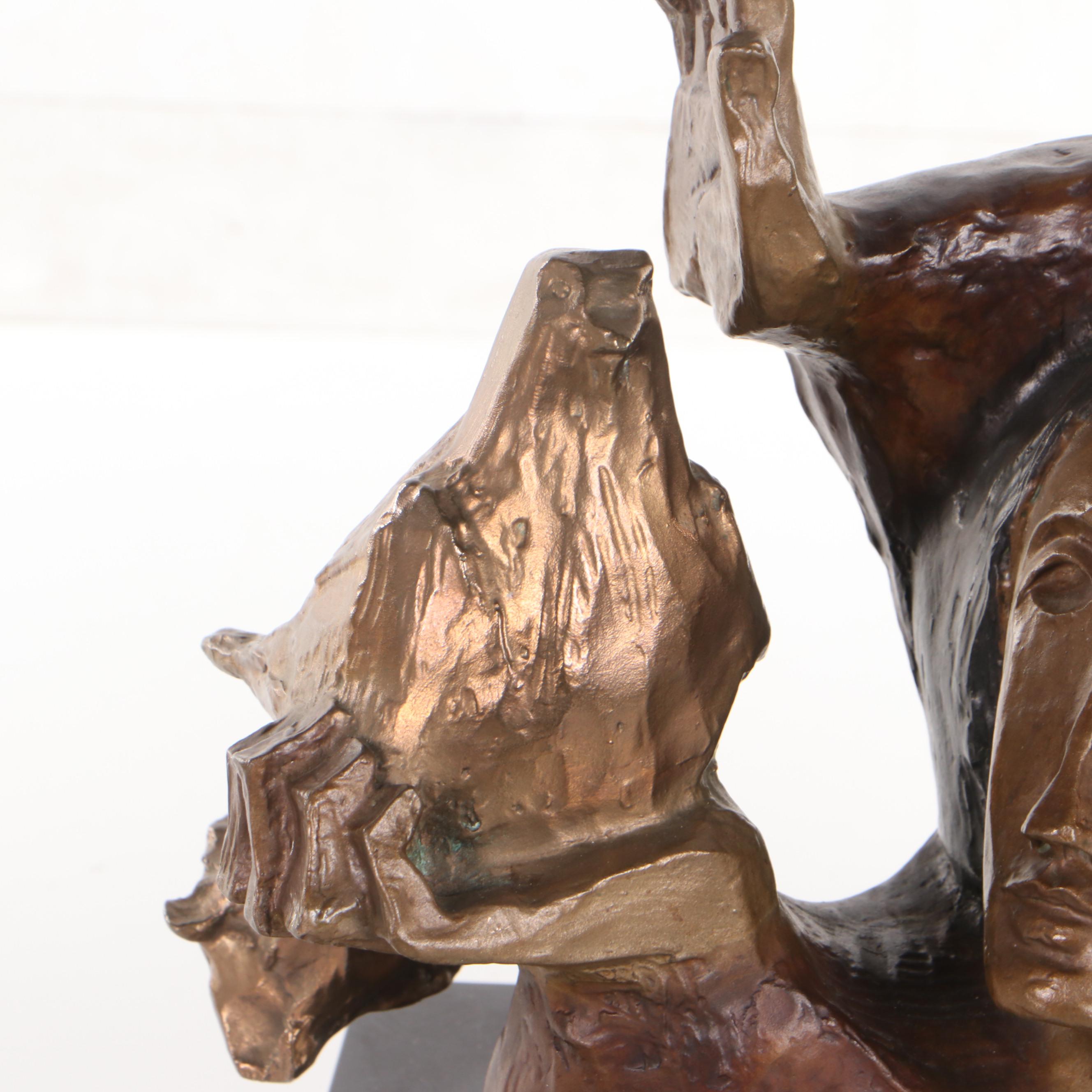 Alvar Suñol Bronze Scuplture "La Paloma," Late 20th Century