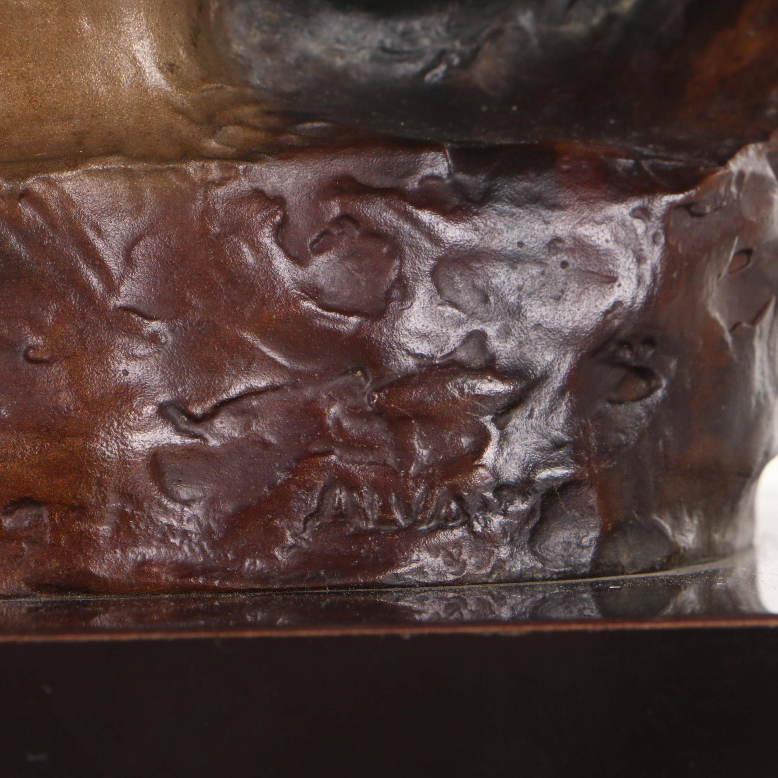 Alvar Suñol Bronze Scuplture "La Paloma," Late 20th Century