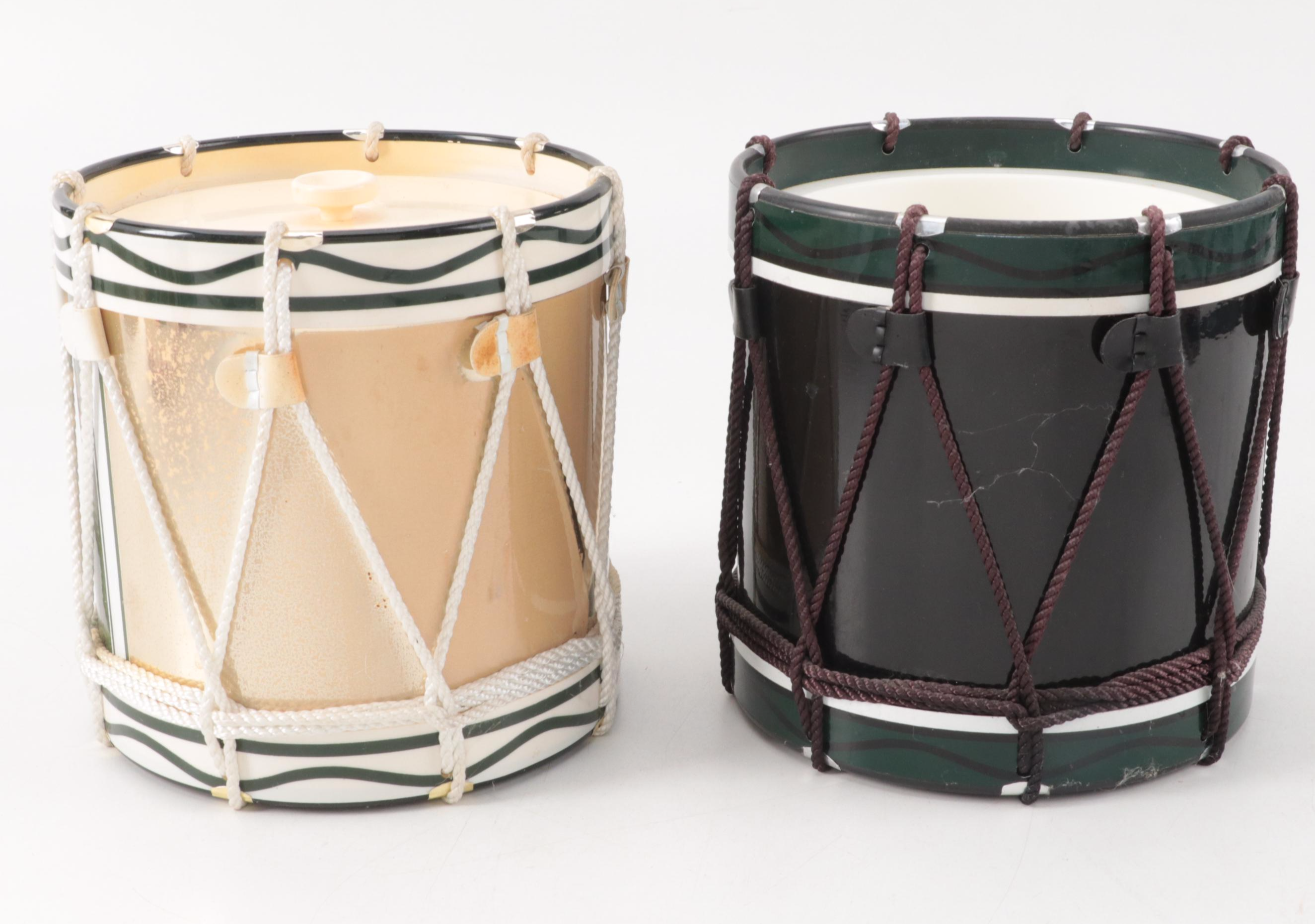 Set of Regimental Replicas British Army Drums Ice Buckets