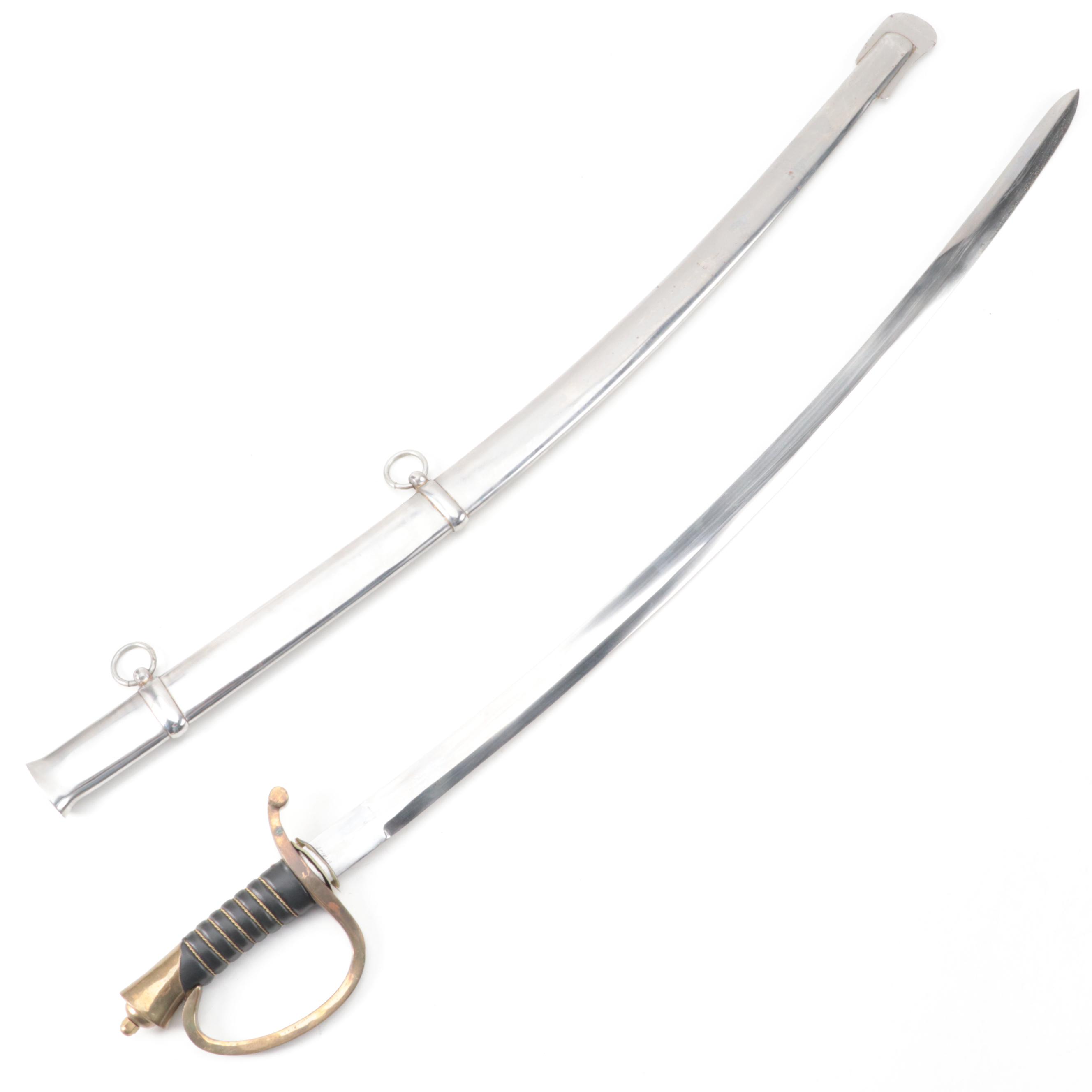 Souvenir Cavalry Saber With Scabbard, Late 20th Century