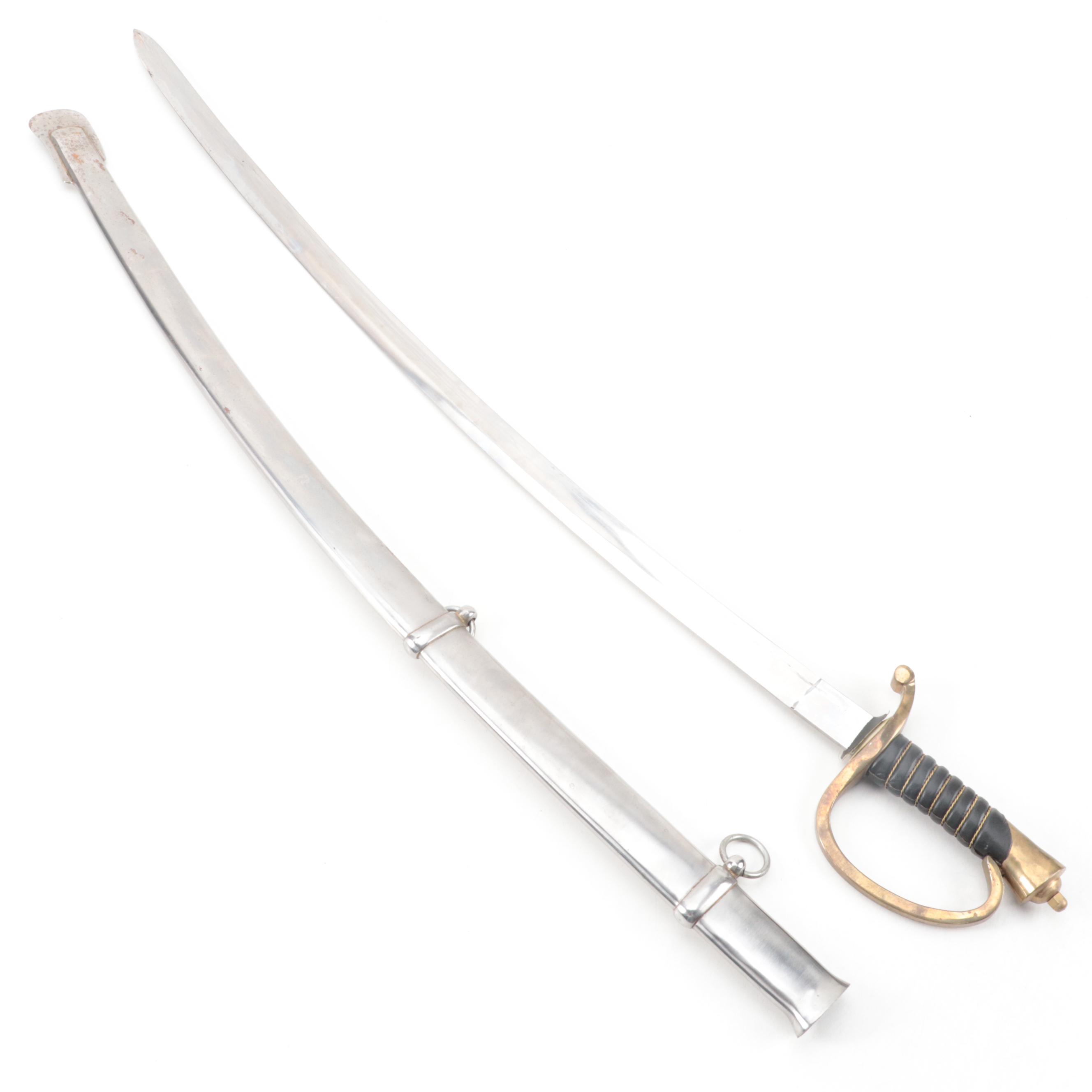 Souvenir Cavalry Saber With Scabbard, Late 20th Century
