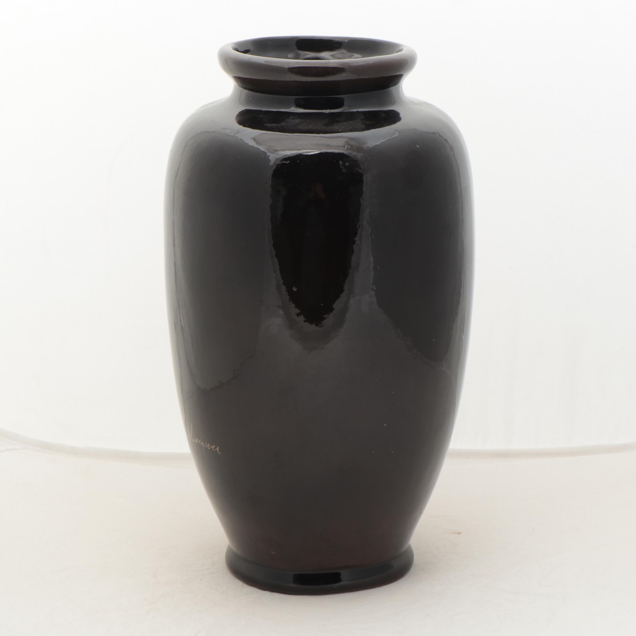 Rick Wisecarver Glazed Earthenware Portrait Vase, 1983