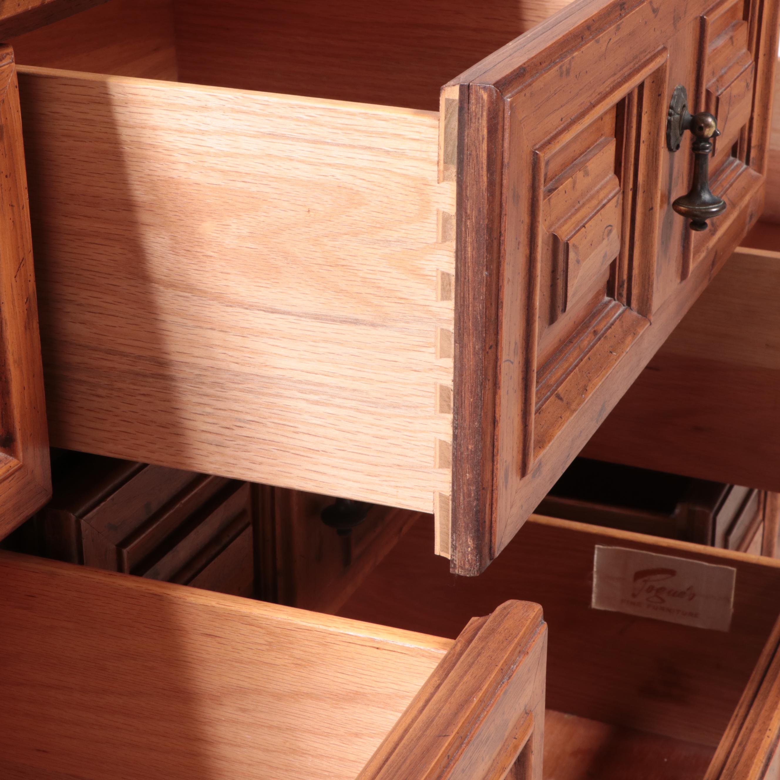 Drexel "Esperanto Collection" Oak Nine-Drawer Dresser, 1960s