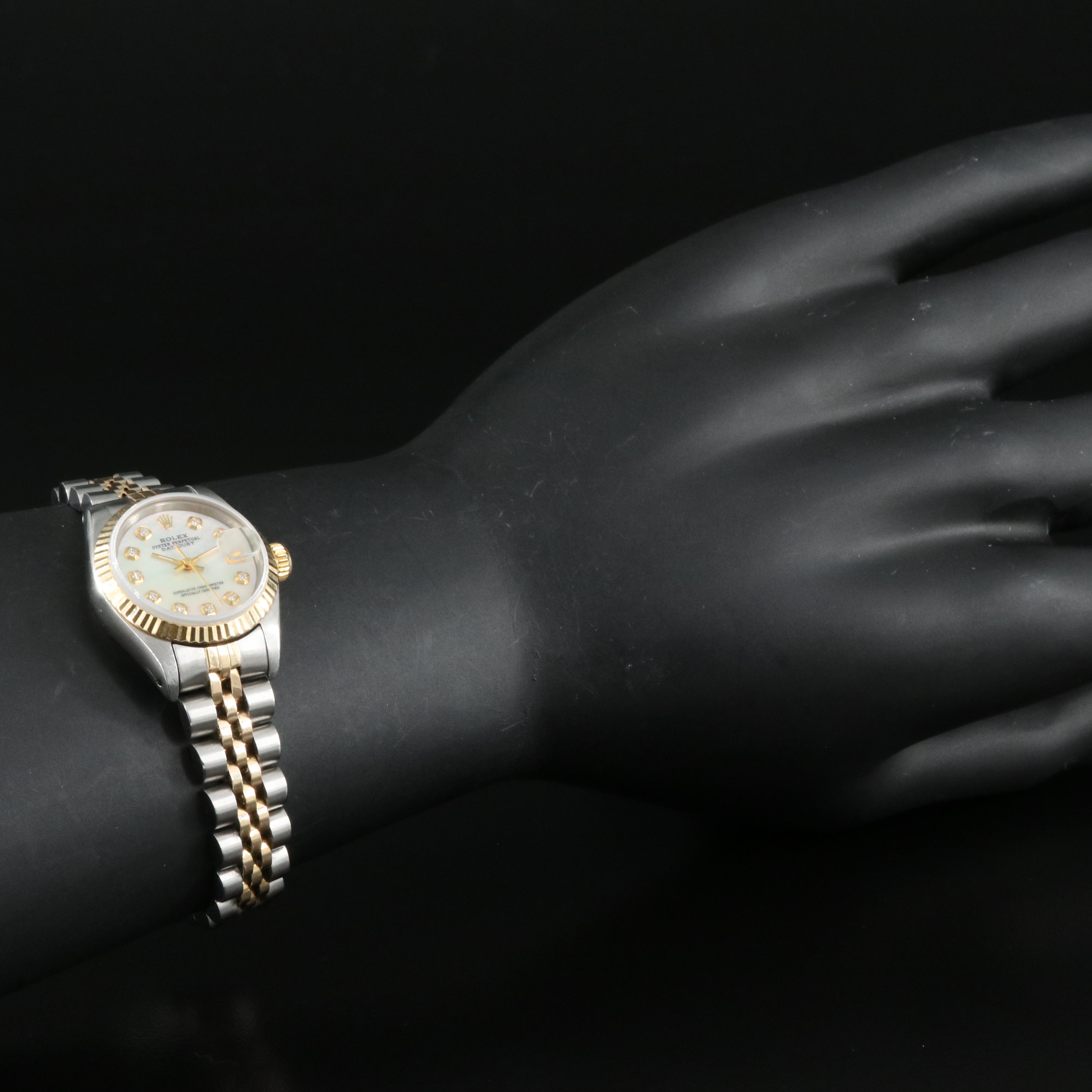 1990 Rolex Oyster Perpetual Mother-of-Pearl Diamond Datejust Watch