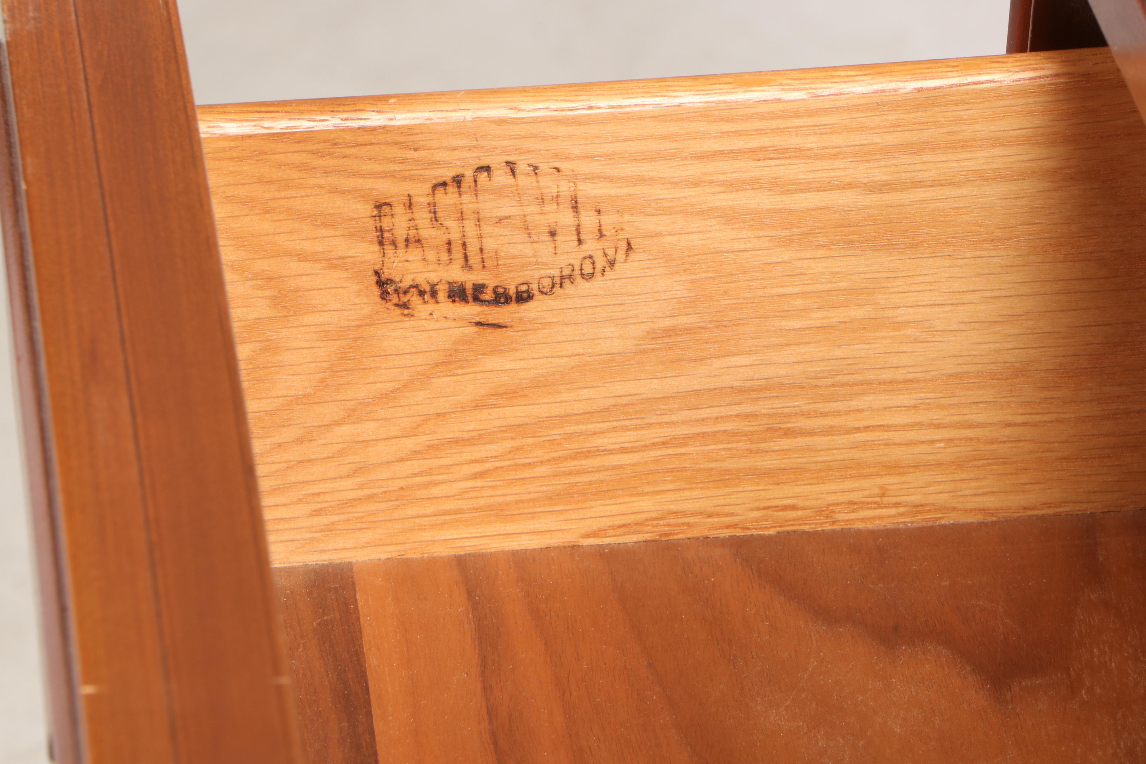 Basic-Witz Nine-Drawer Walnut Dresser