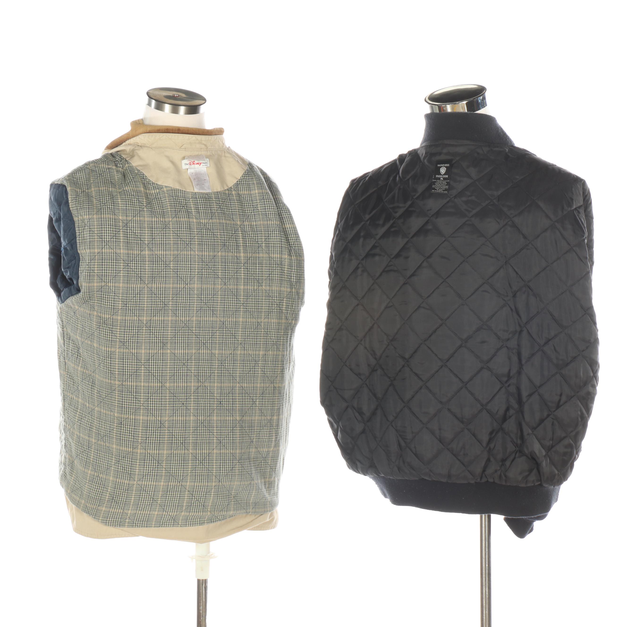 Disney Store Mickey Outdoors Barn Coat and Warner Bros. Studio Varsity Jacket