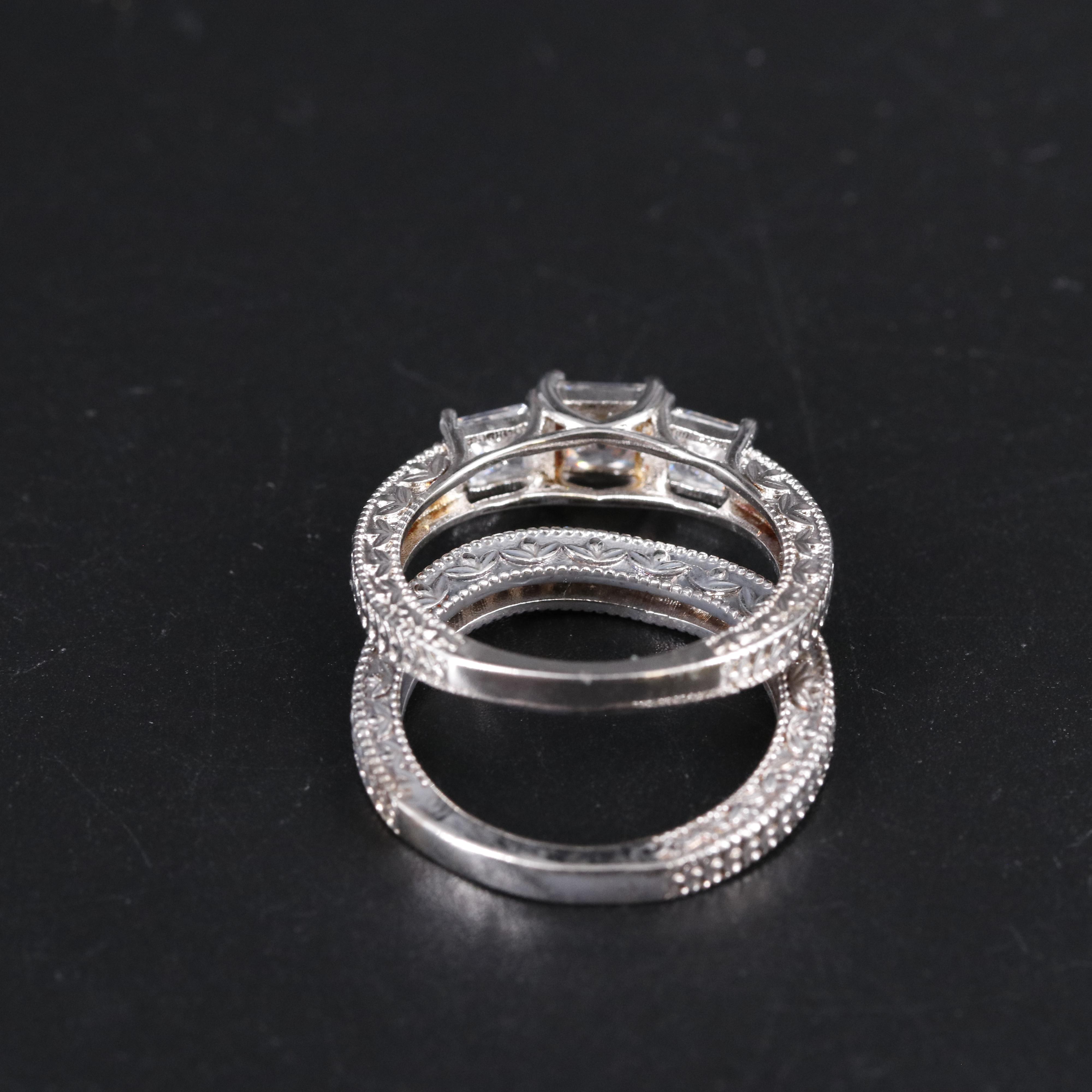 Cubic Zirconia Ring and Enhancer Band