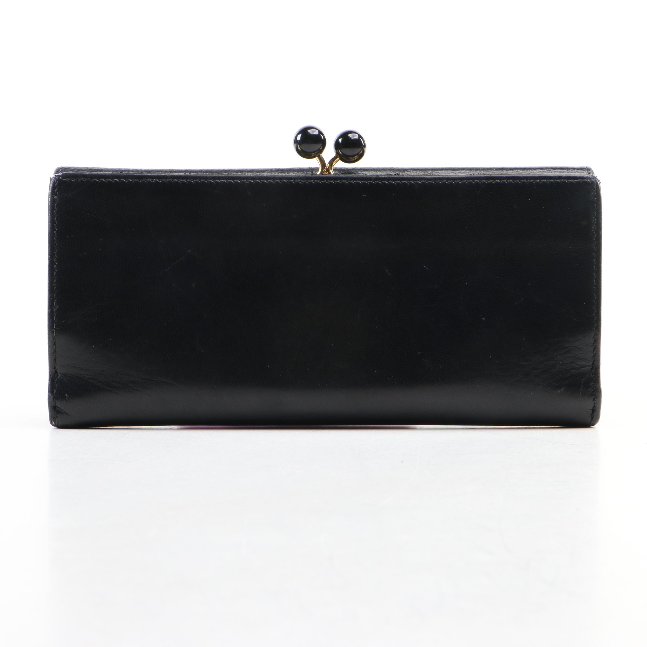 Prada Leather Kiss Lock Wallet with Box