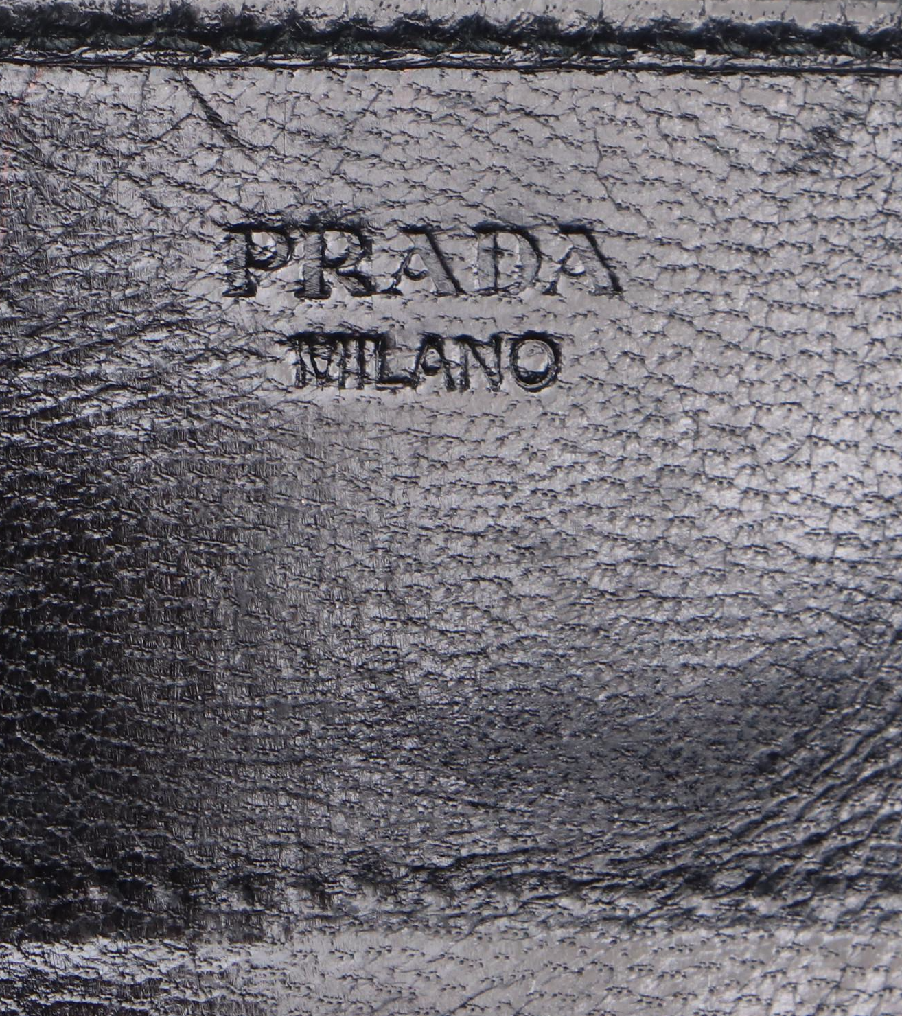 Prada Leather Kiss Lock Wallet with Box
