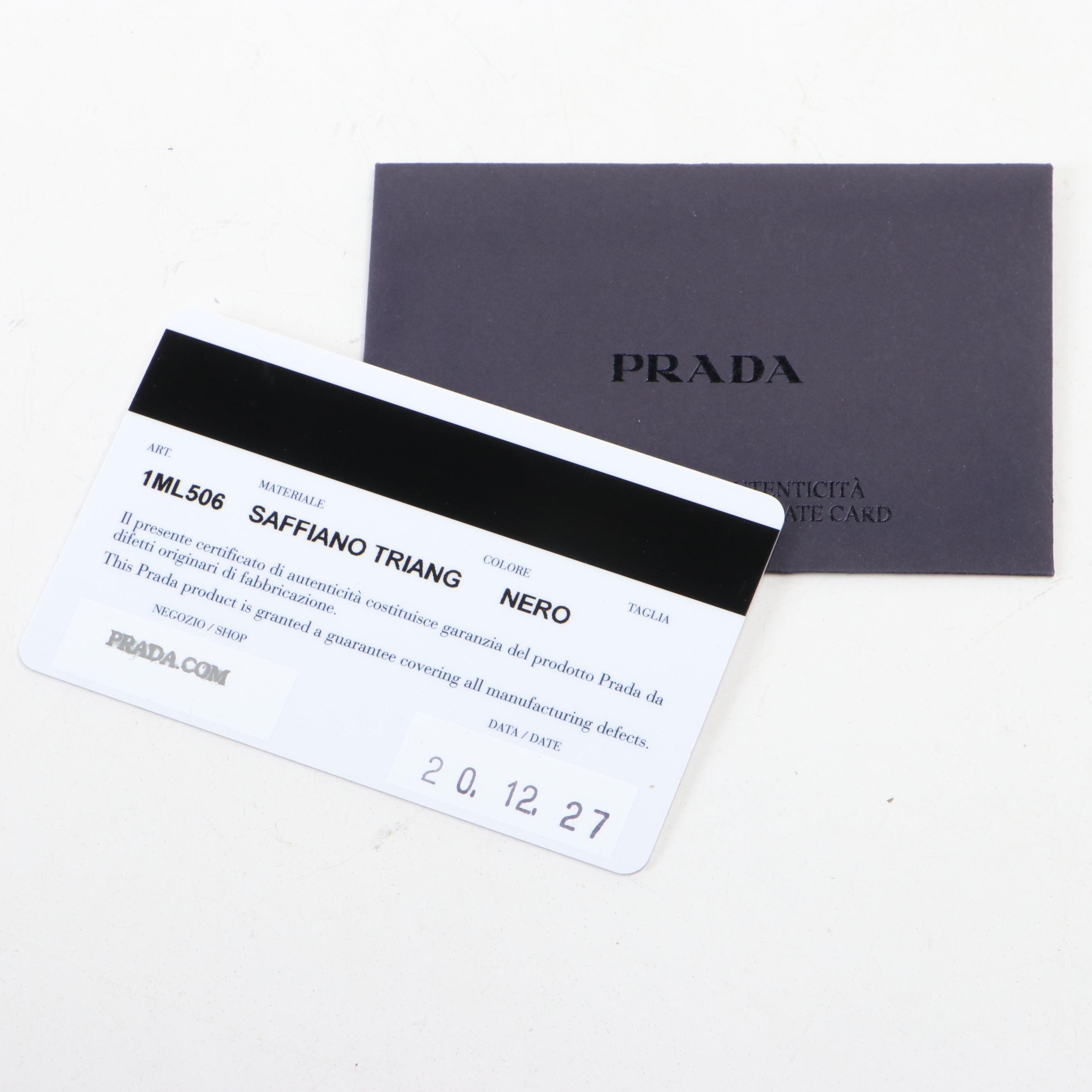 Prada Leather Kiss Lock Wallet with Box