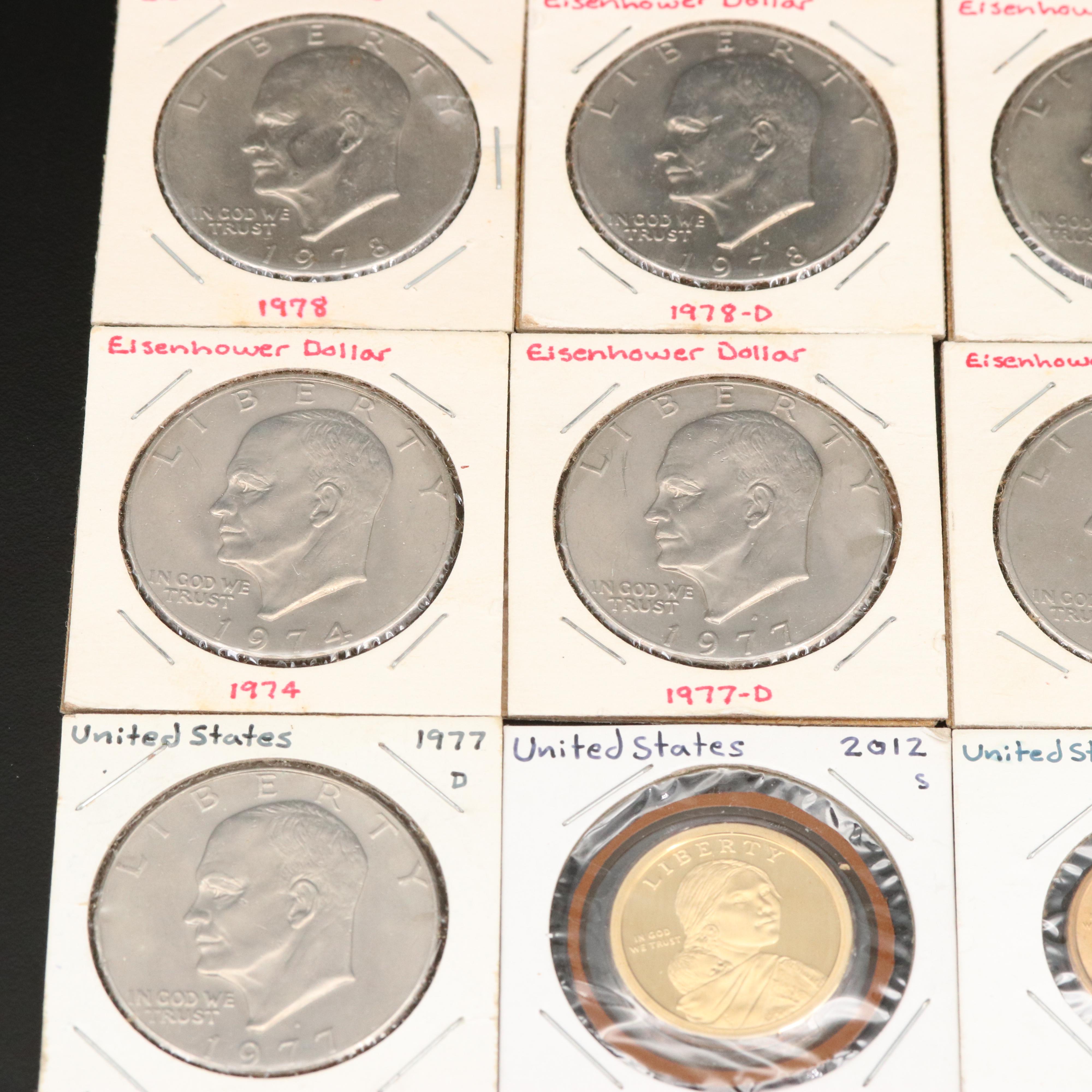 Seventeen U.S. Dollar Coins