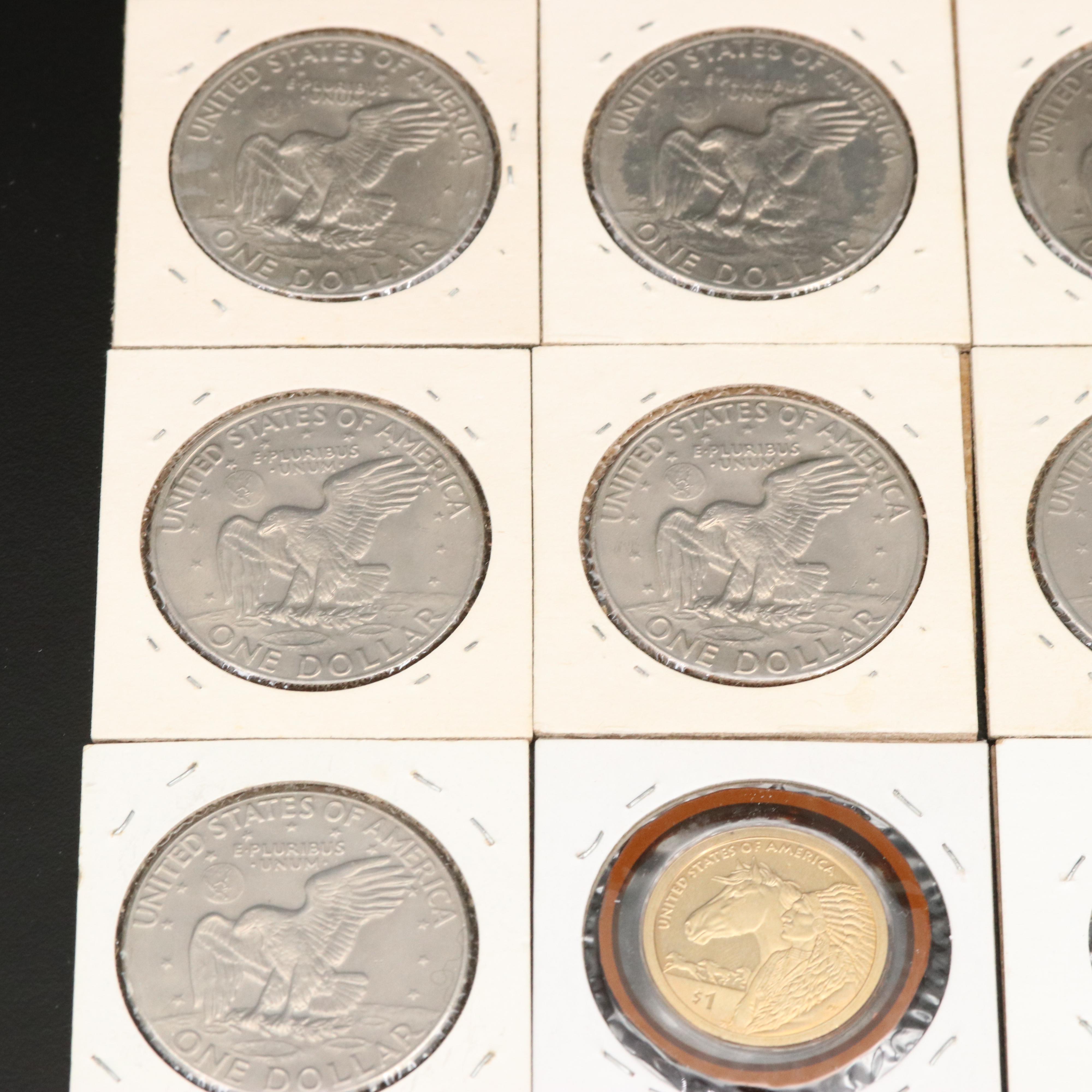 Seventeen U.S. Dollar Coins