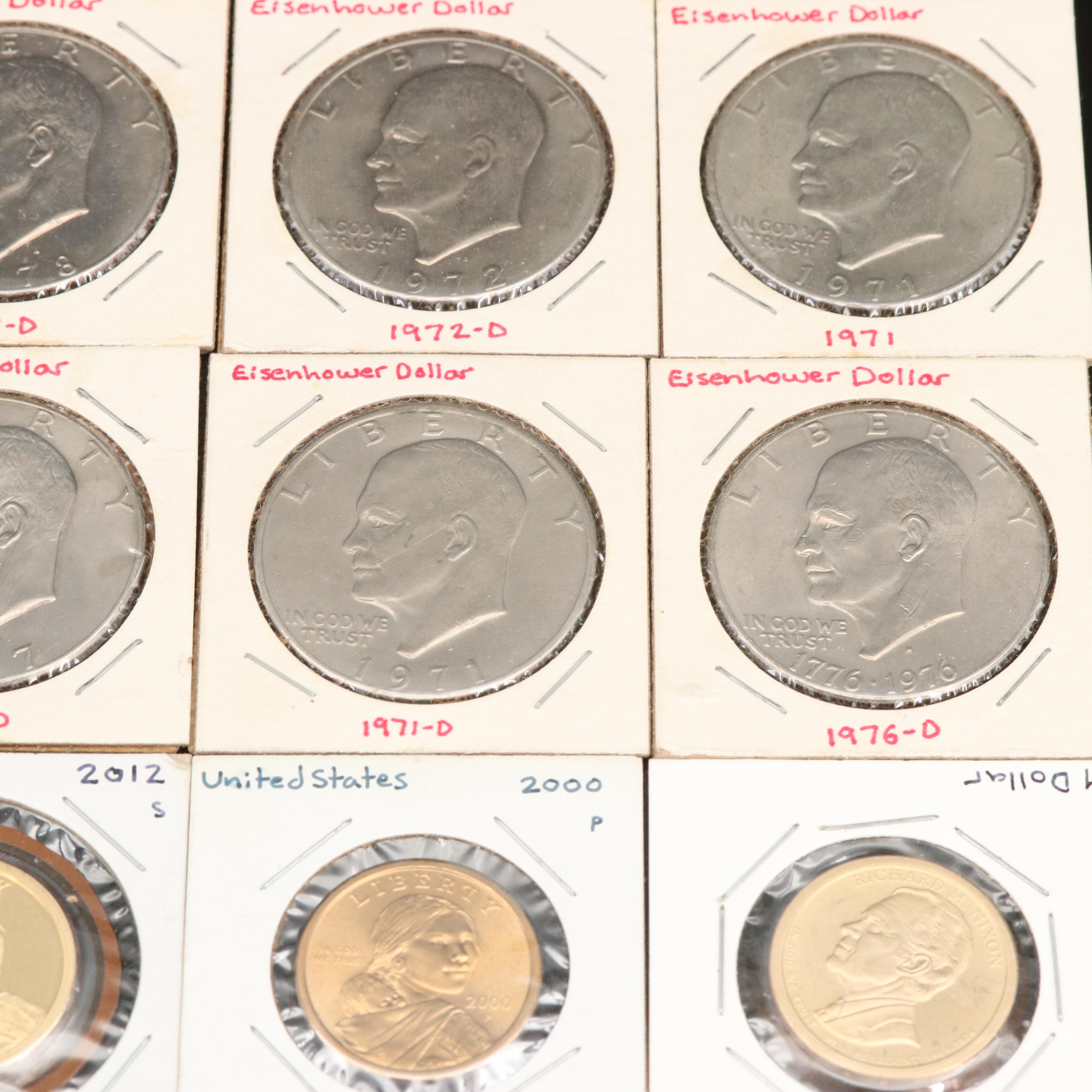 Seventeen U.S. Dollar Coins
