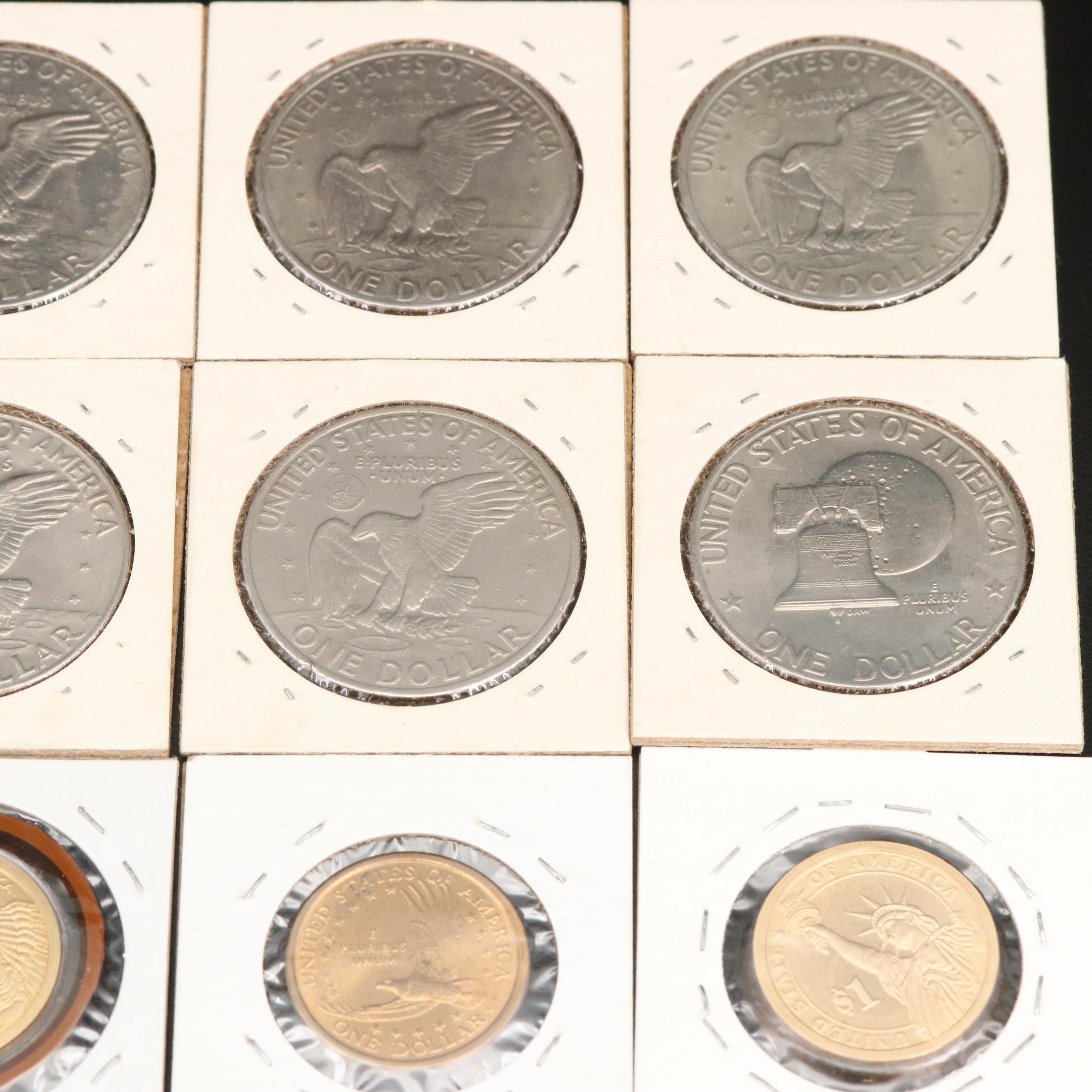 Seventeen U.S. Dollar Coins