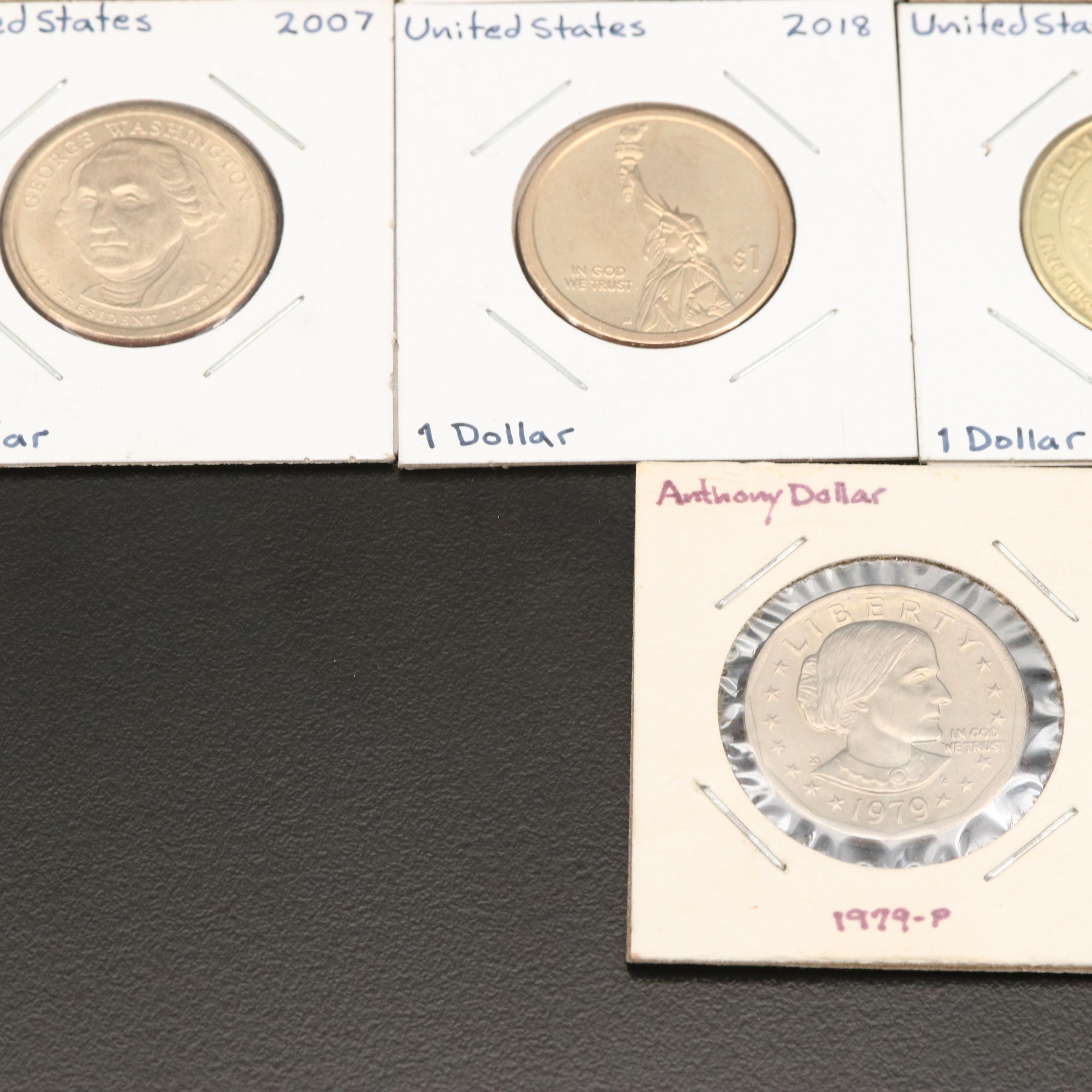 Seventeen U.S. Dollar Coins