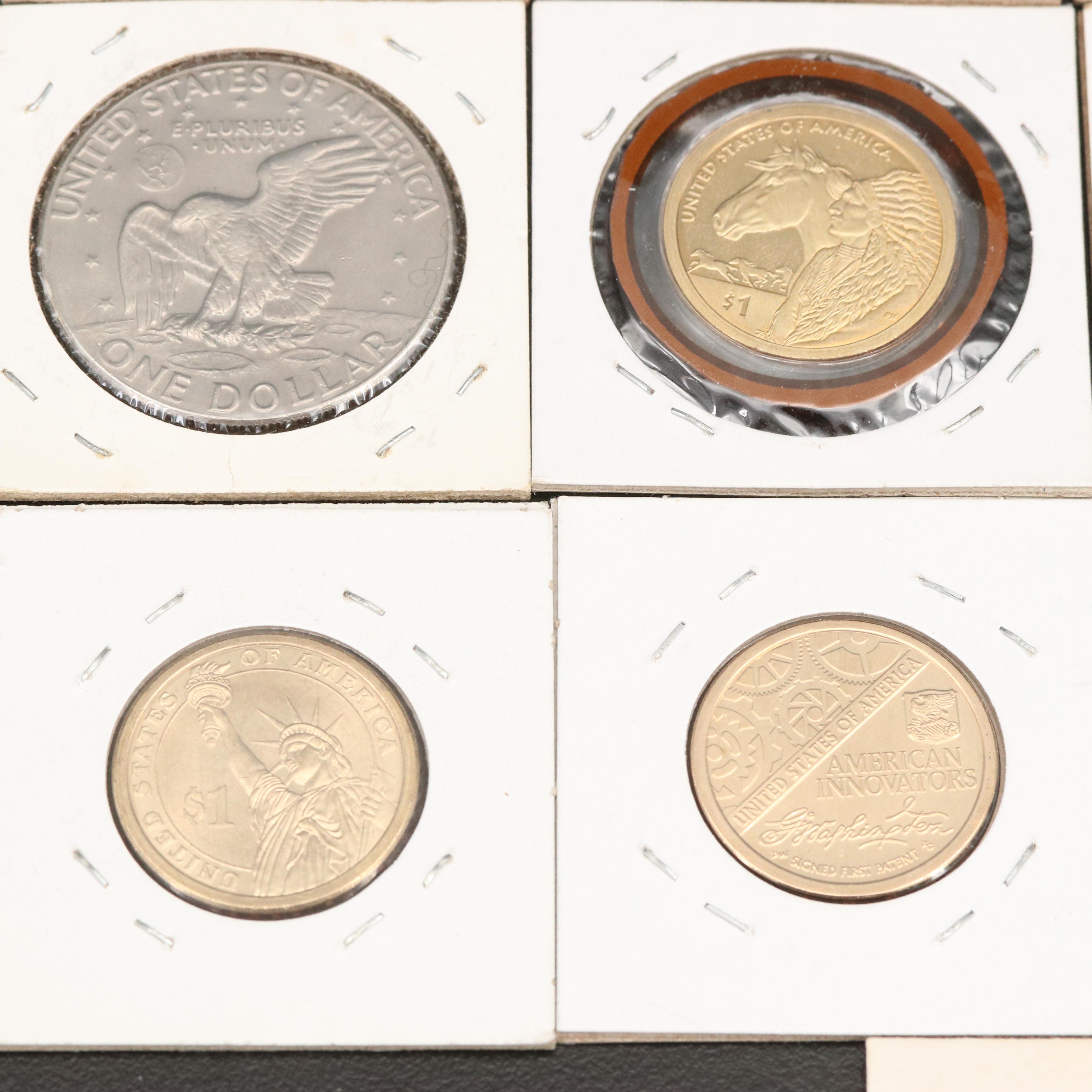 Seventeen U.S. Dollar Coins