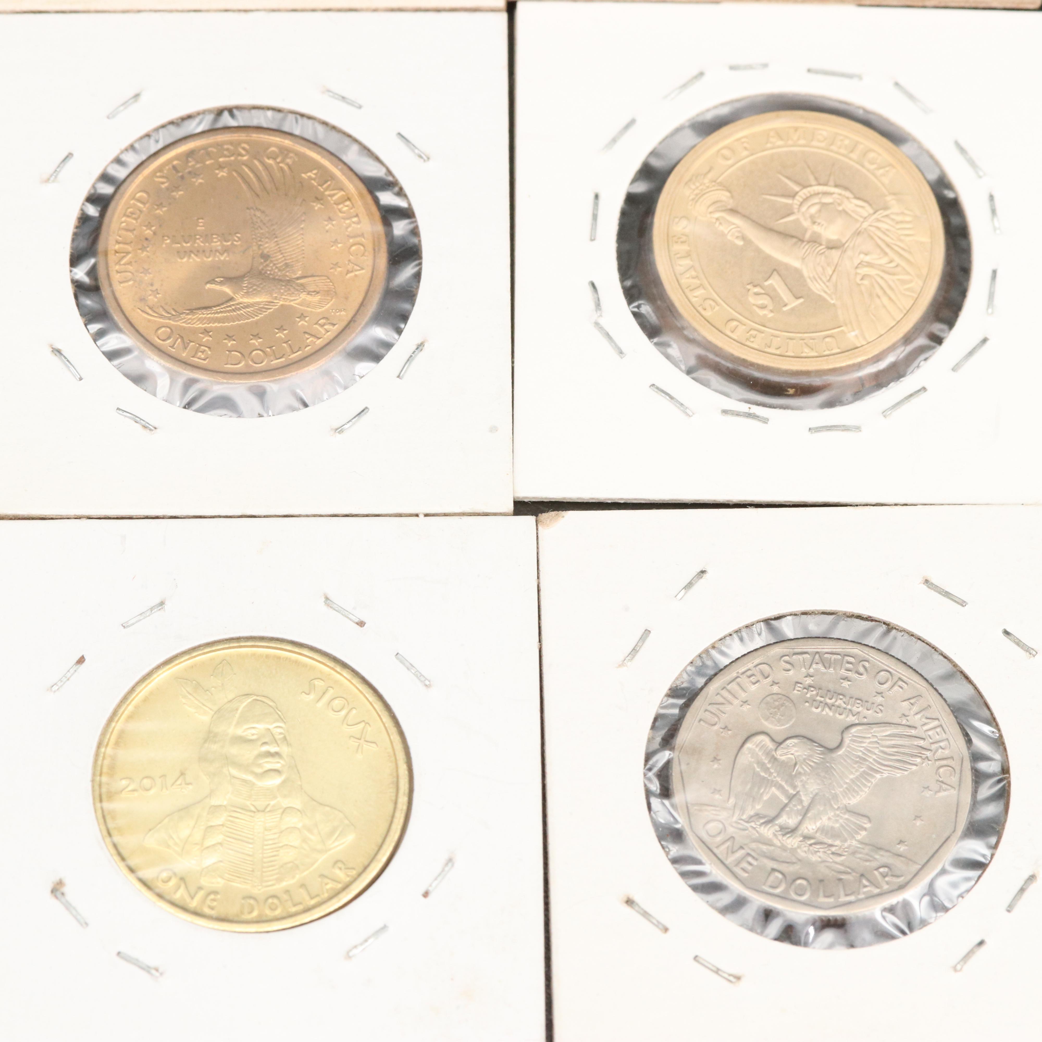 Seventeen U.S. Dollar Coins