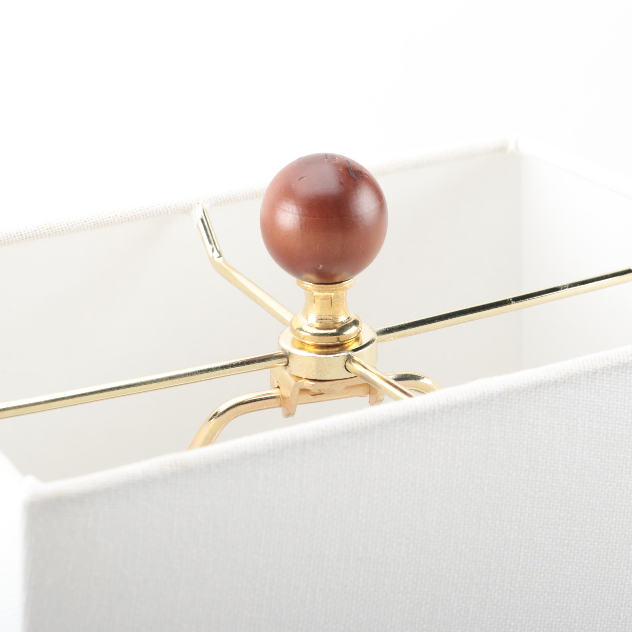 Pair of Ralph Lauren Blue and White Floral Ceramic Table Lamps