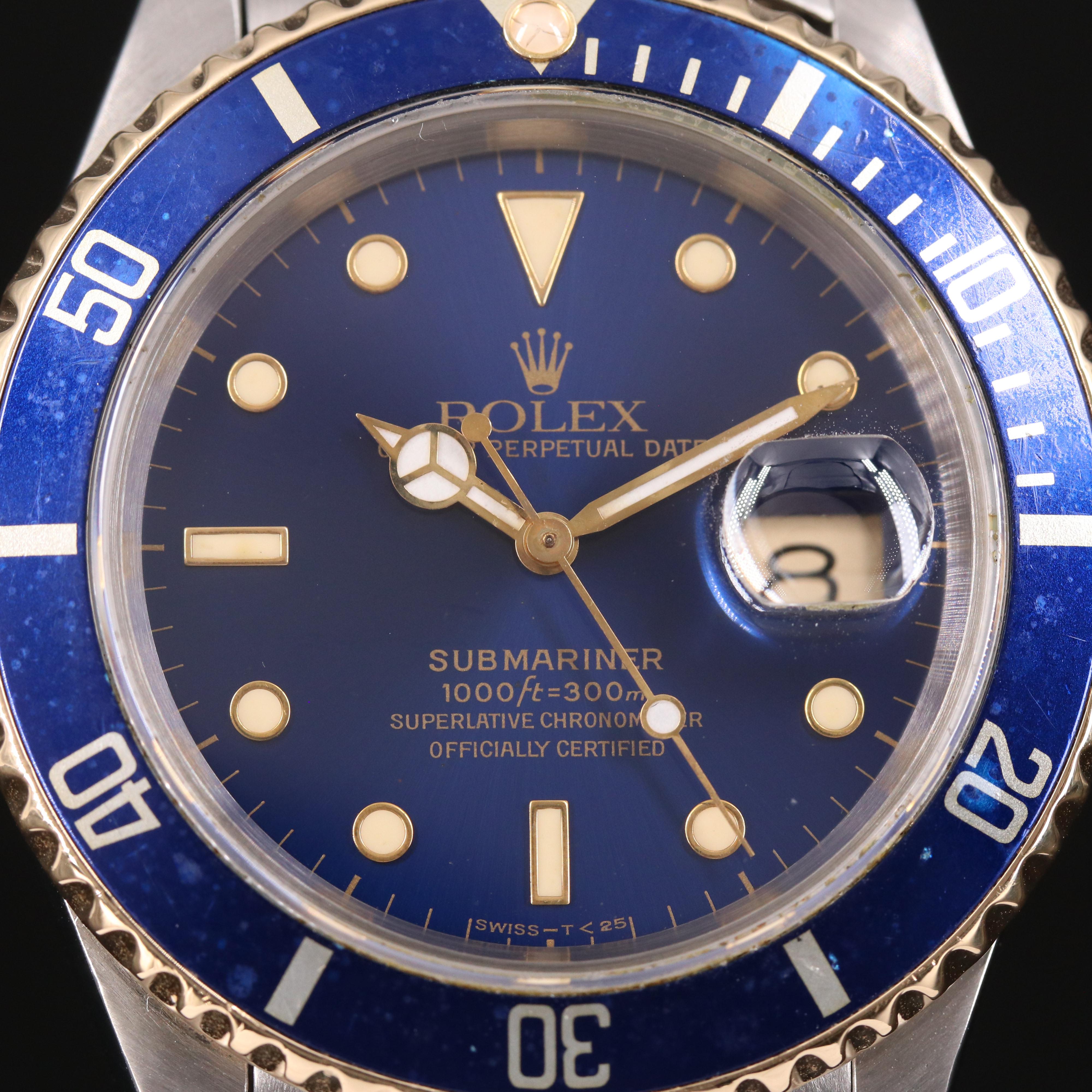 1993 Rolex 18K Oyster Perpetual Submariner Watch