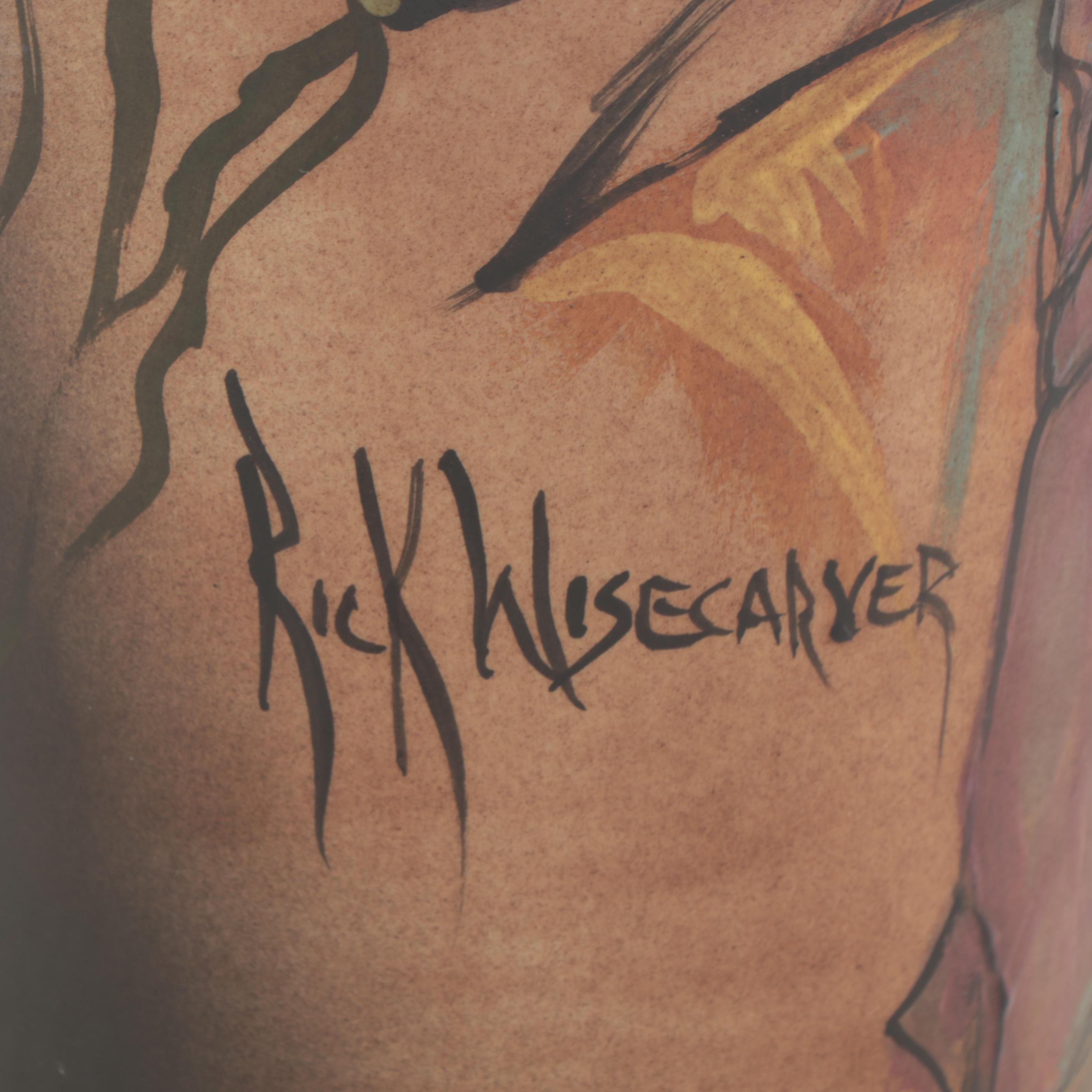 Rick Wisecarver Hand-Painted Wihoa Earthenware Vase, 2001