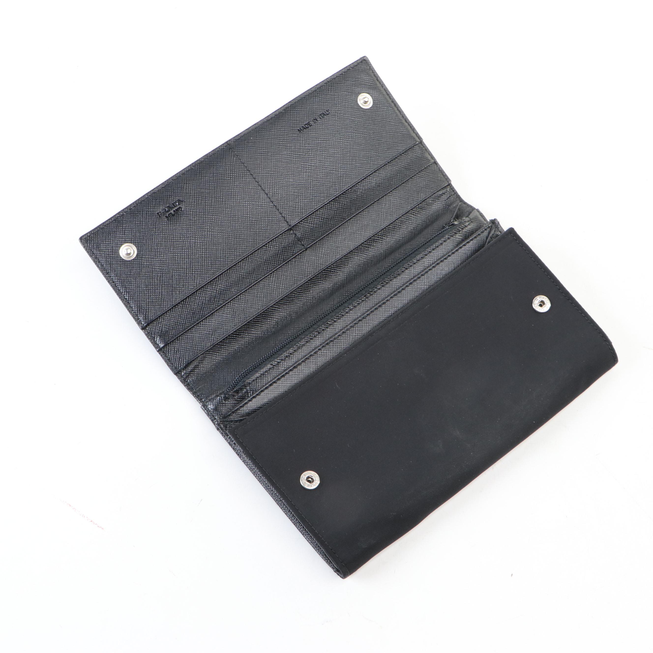 Prada Black Nylon Tessuto Wallet