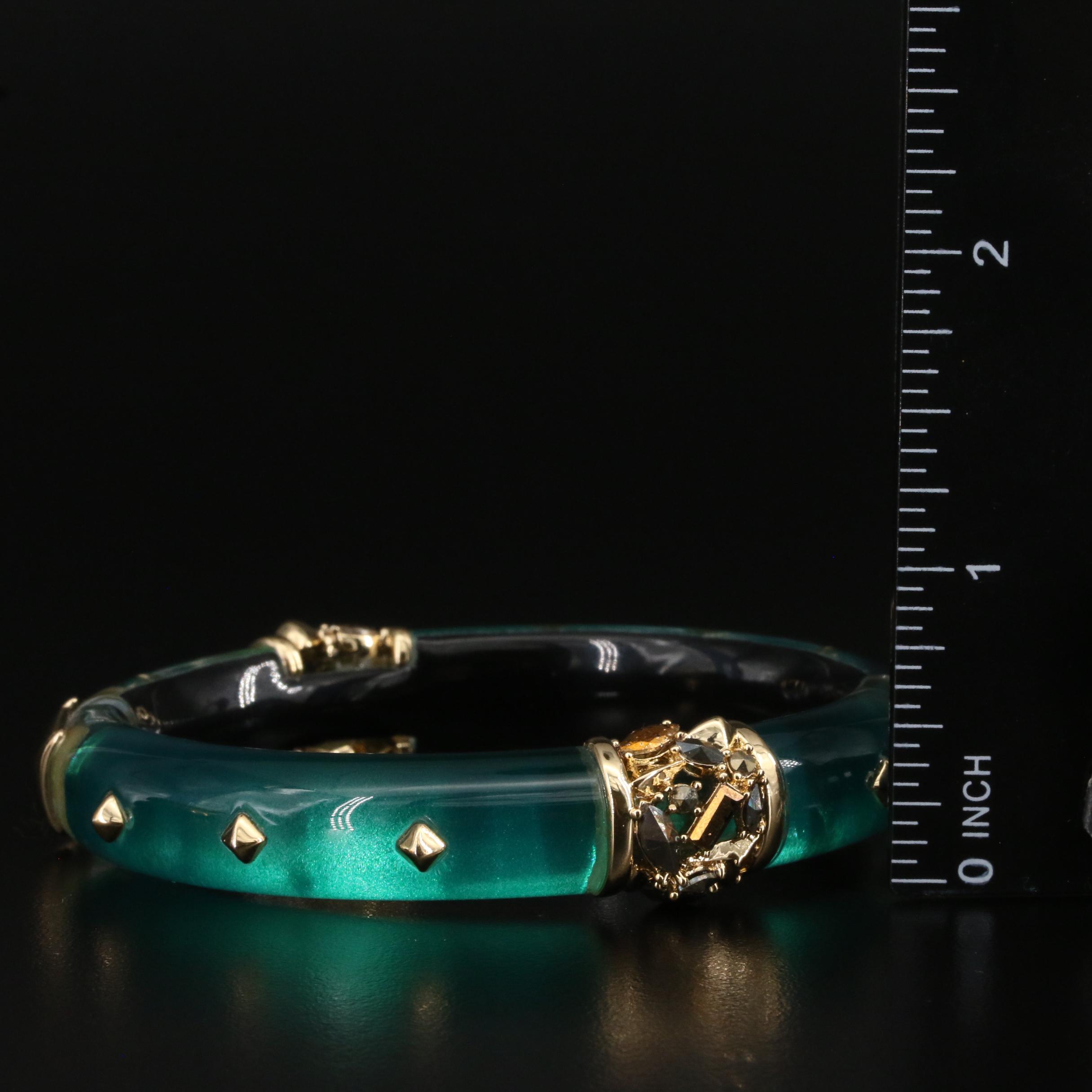 Alexis Bittar and Swarovski Hinged Bangles Including Mother-of-Pearl Doublet