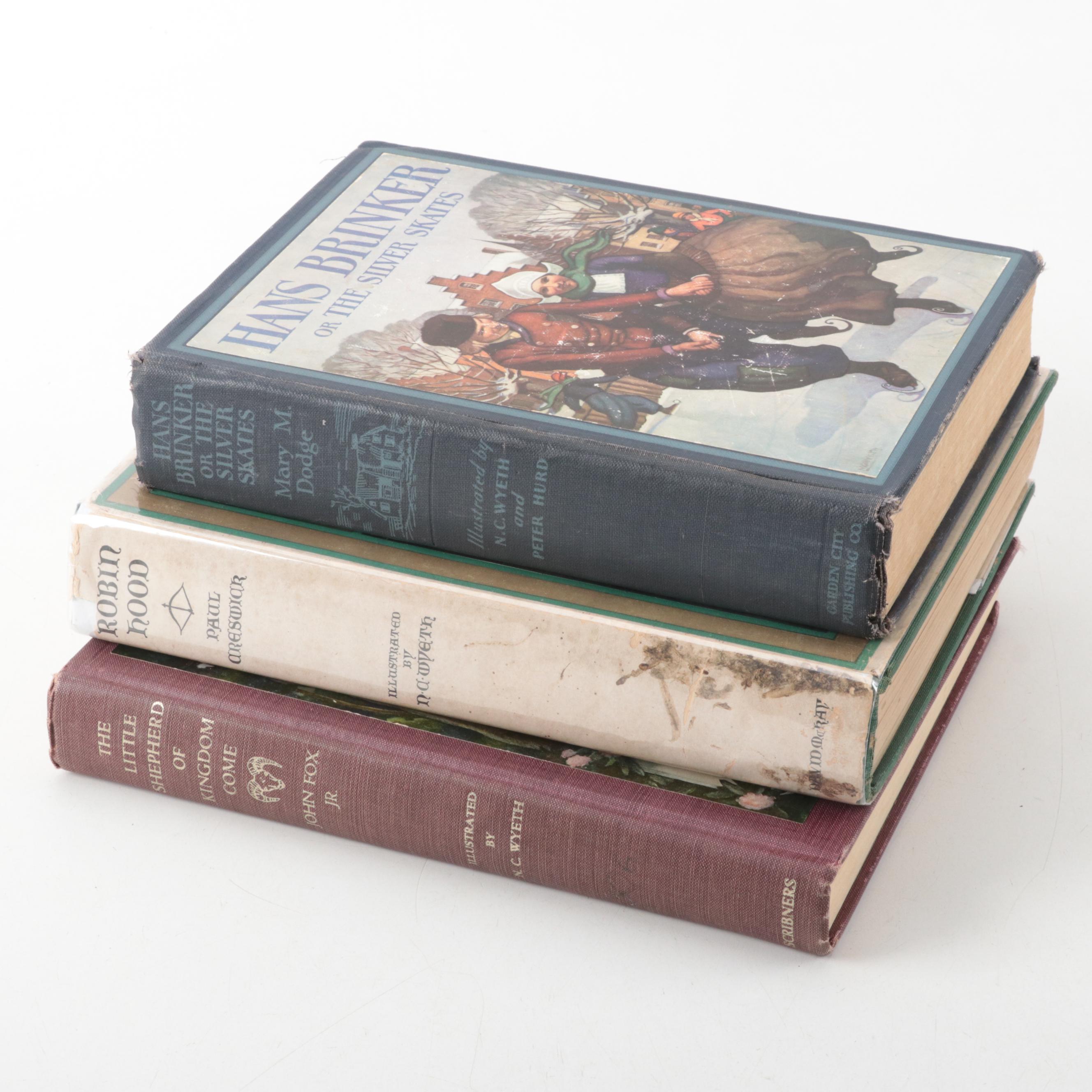 N. C. Wyeth Illustrated "Robin Hood" with Jacket and More Wyeth First Editions