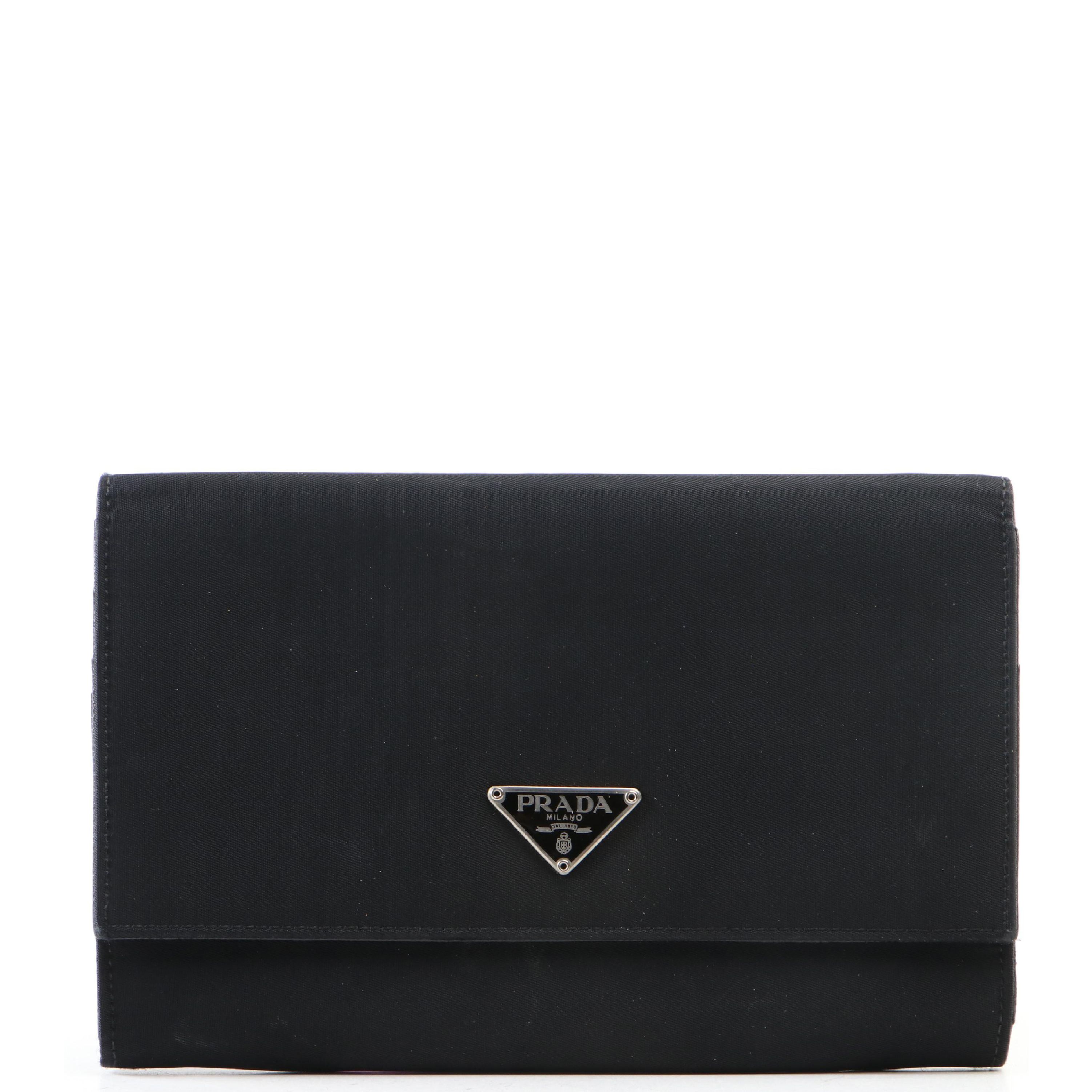 Prada Black Nylon Tessuto Wallet