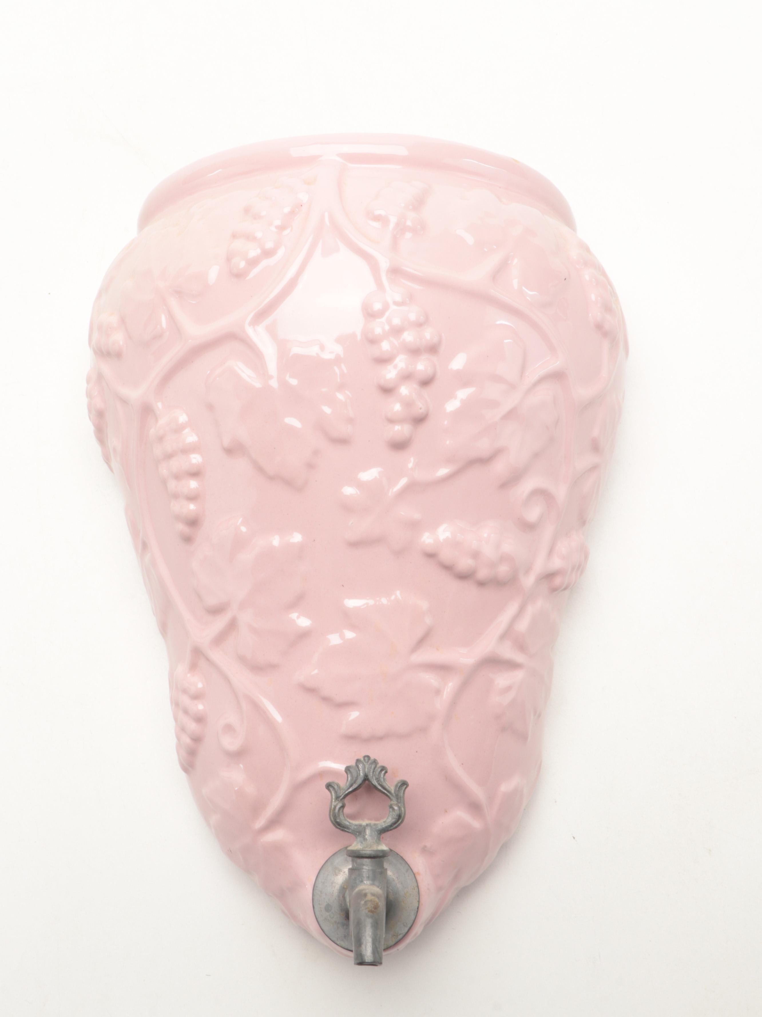 Italian Ceramic Lavabo Wall Fountain and Basin