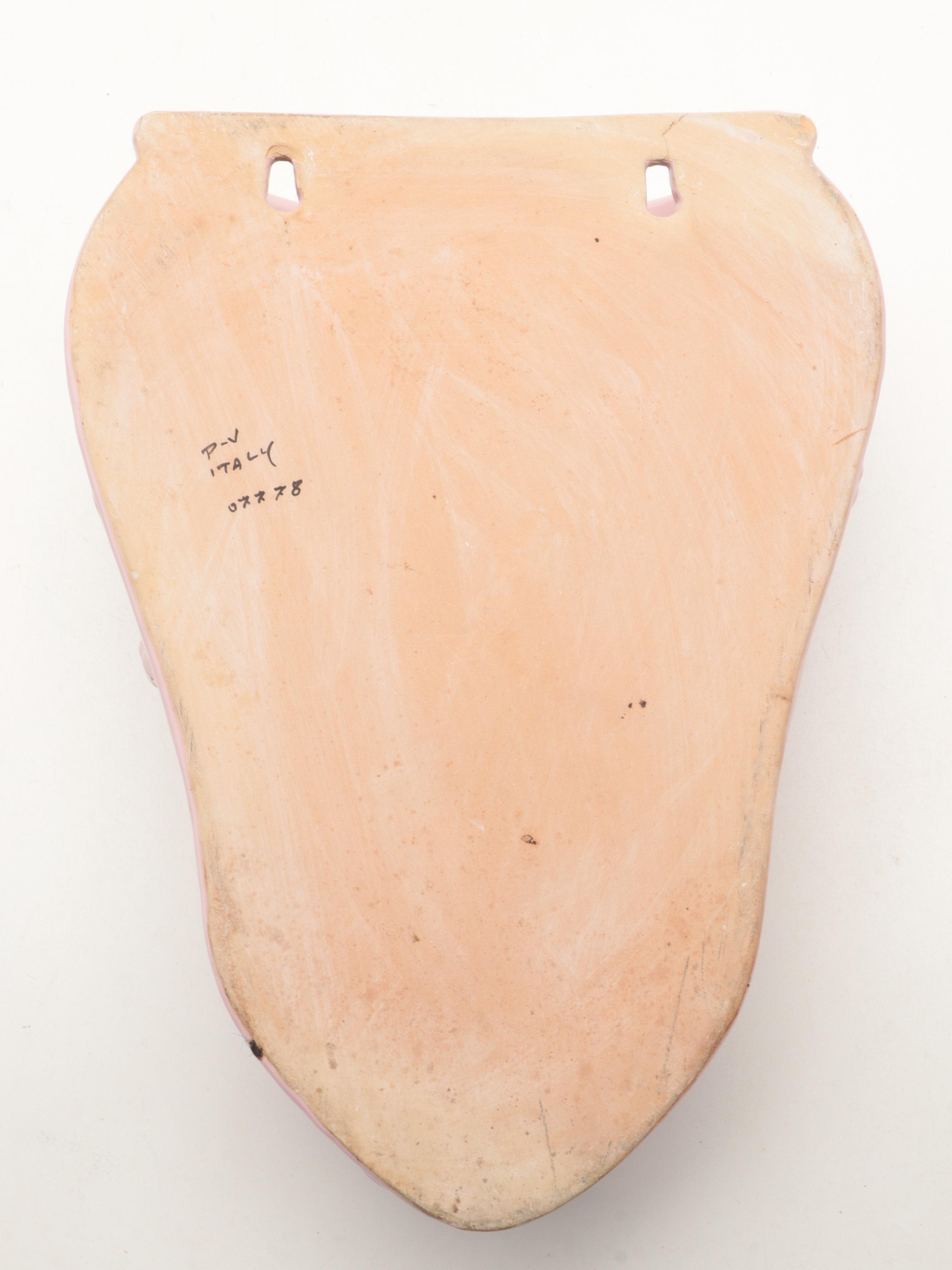 Italian Ceramic Lavabo Wall Fountain and Basin