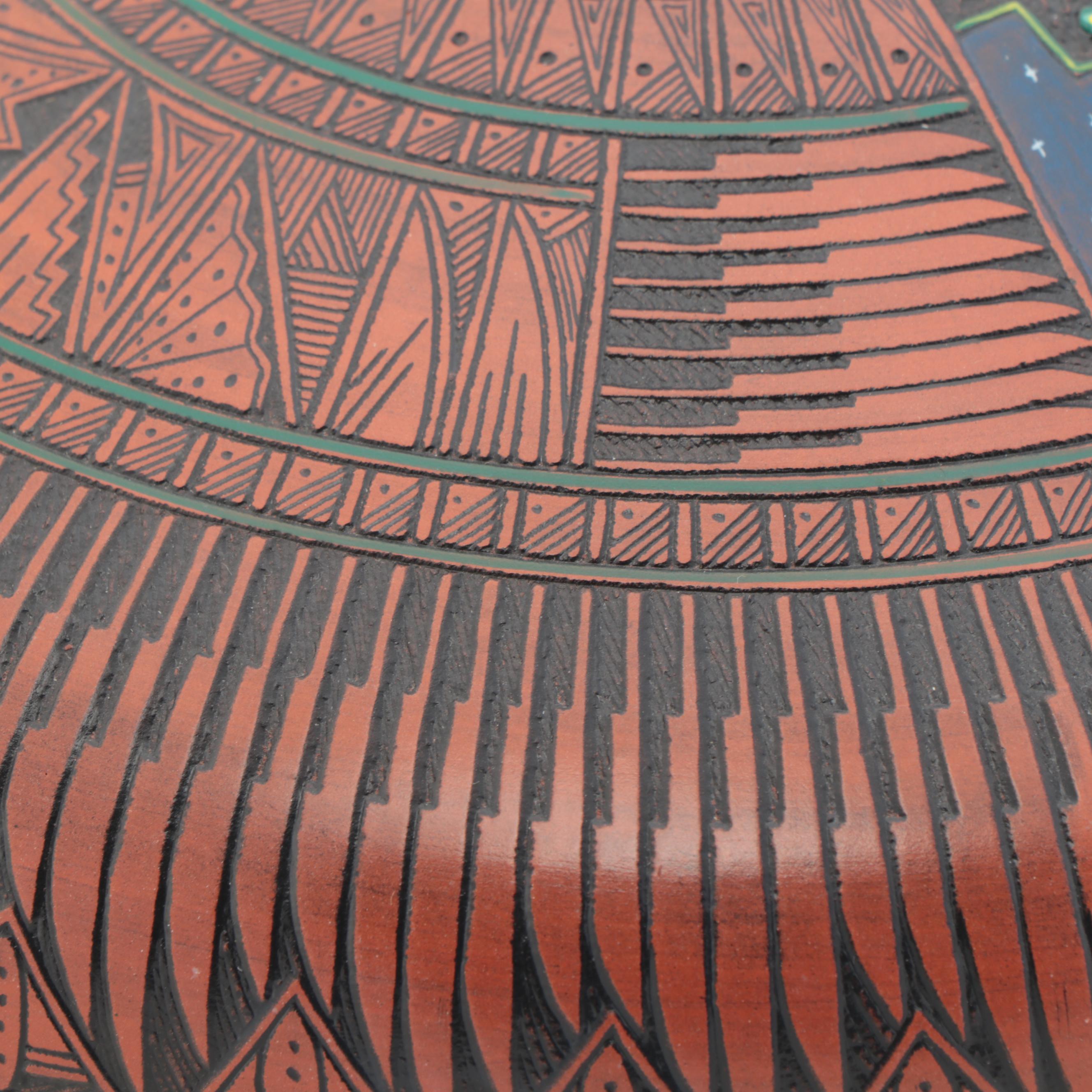 Signed Paul Lansing Navajo Hand-Painted Pottery Vase