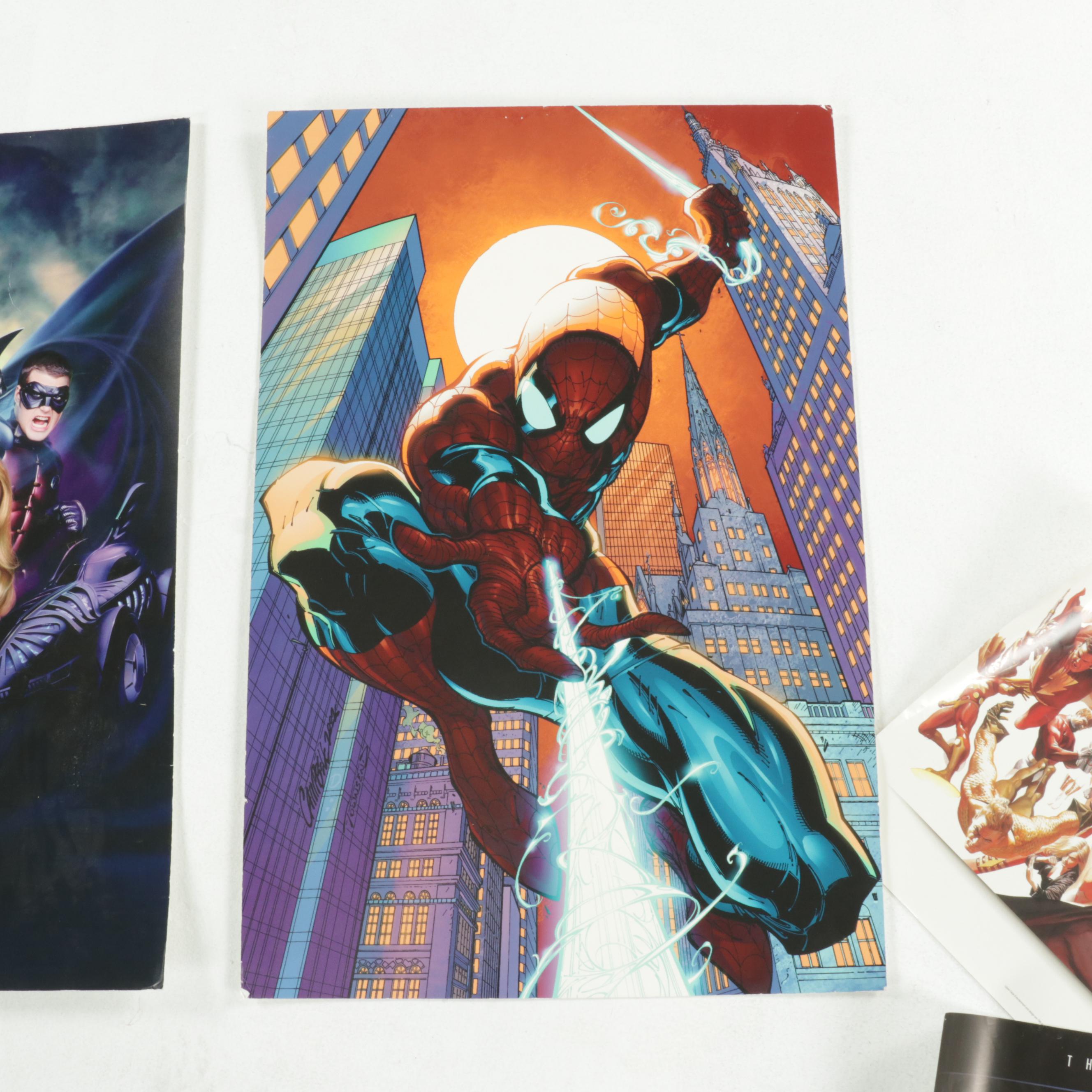 Marvel and DC Superhero Offset Lithograph Posters, Late 20th-21st Century