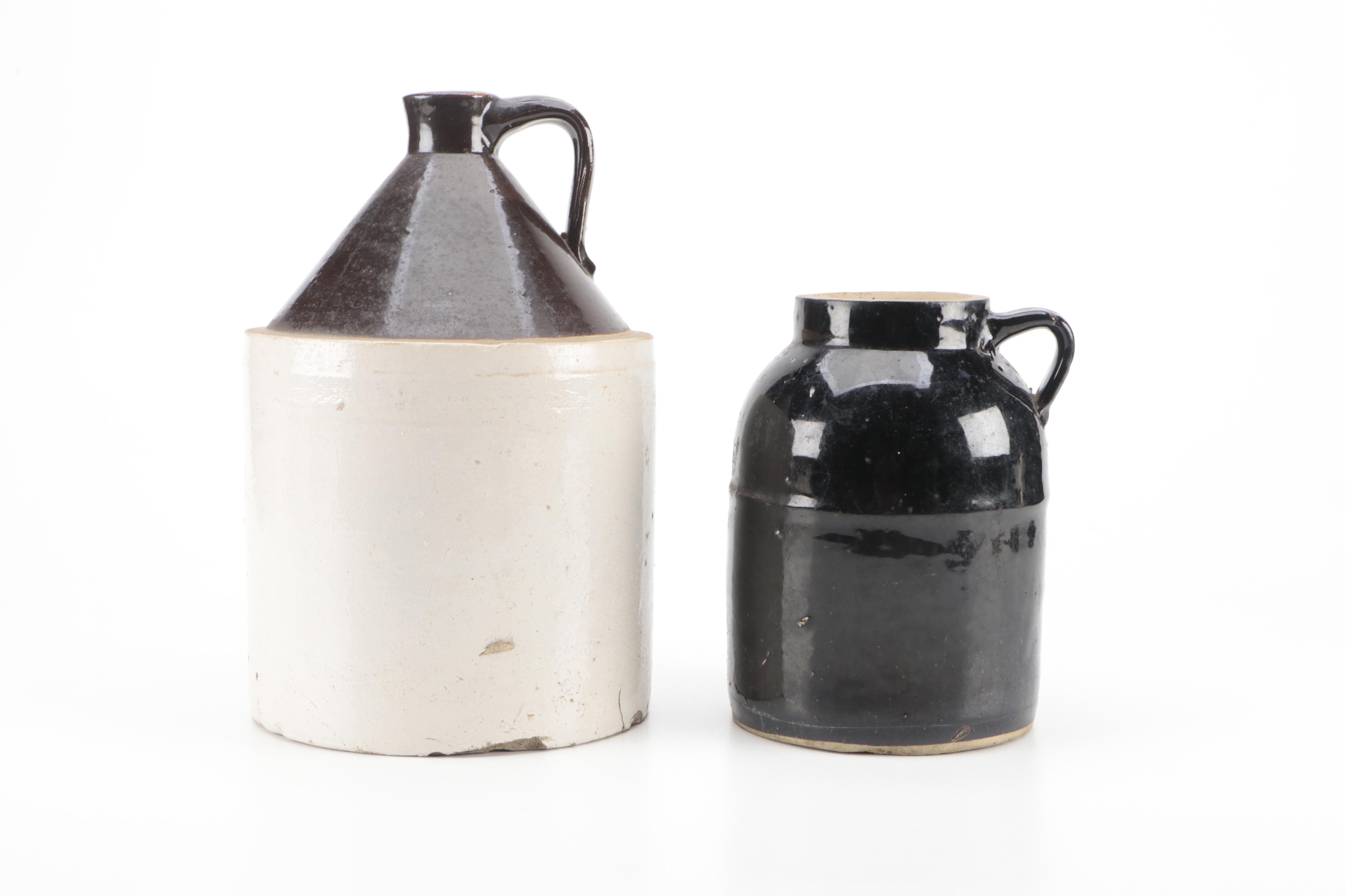 American Salt Glazed Stoneware Jugs