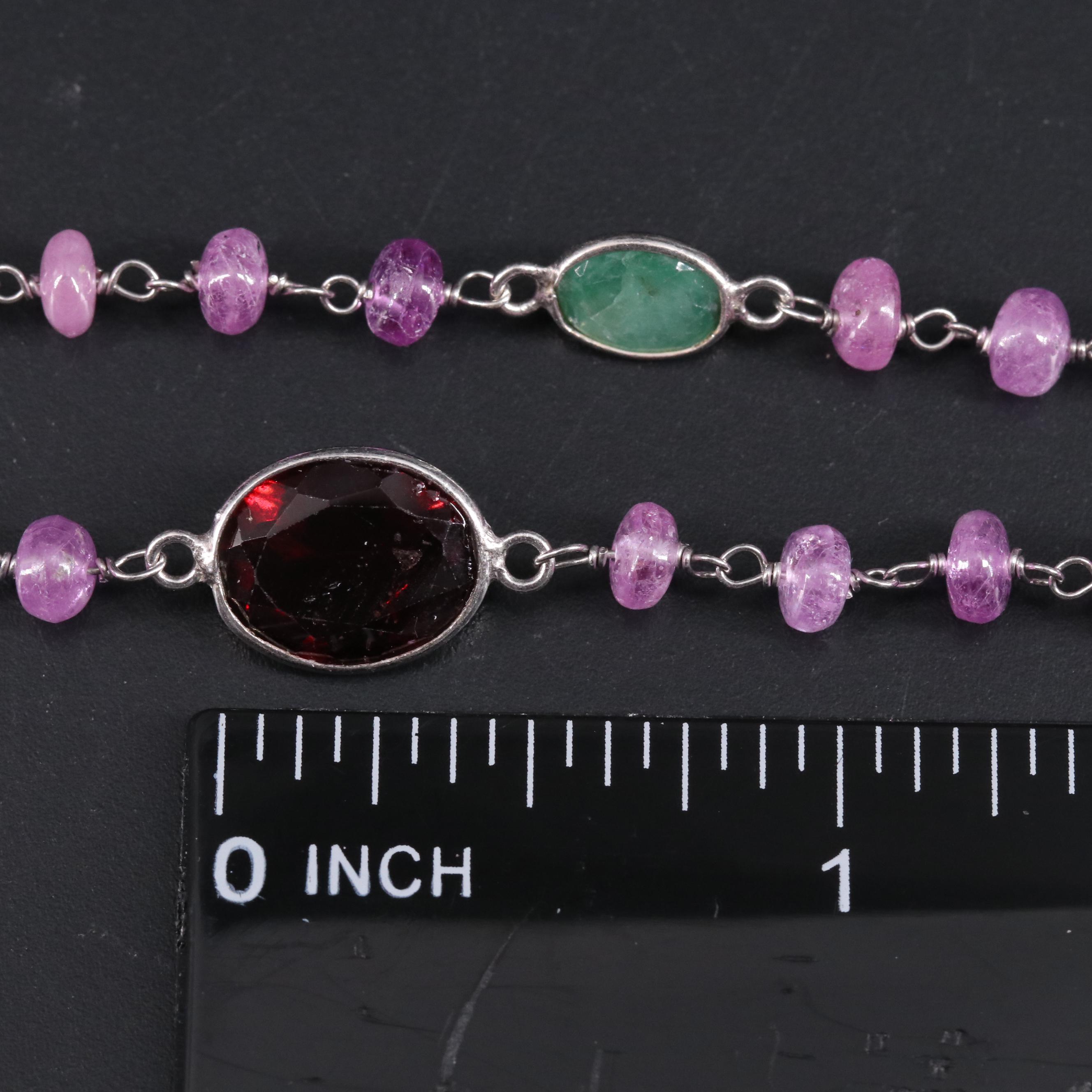 Sterling Silver Gemstone Necklace