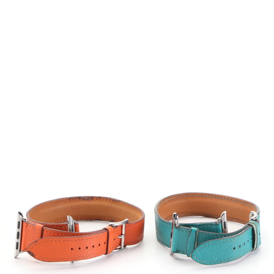 Hermès 38 MM Apple Watch Bands in Epsom Leather