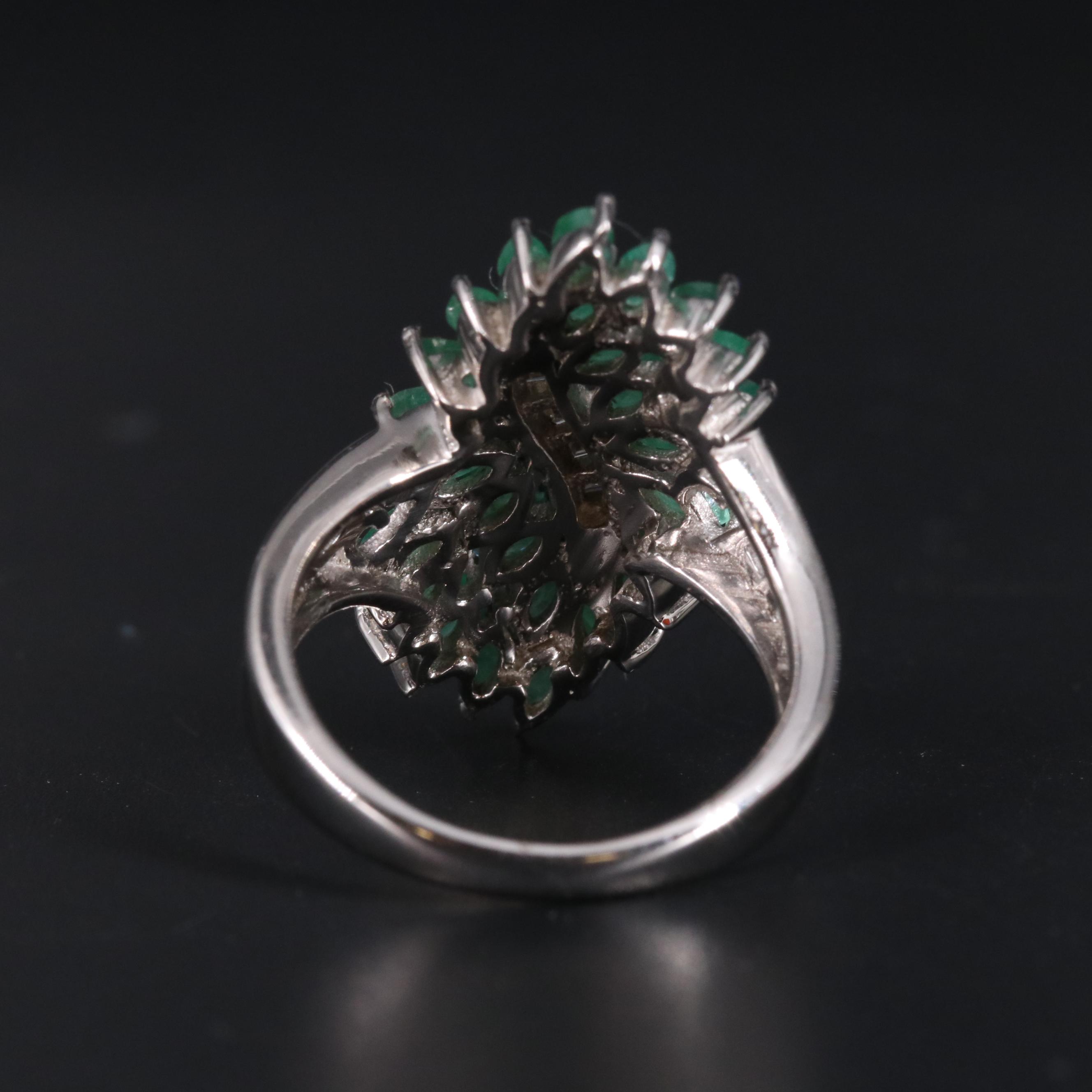 Sterling Silver Emerald Ring