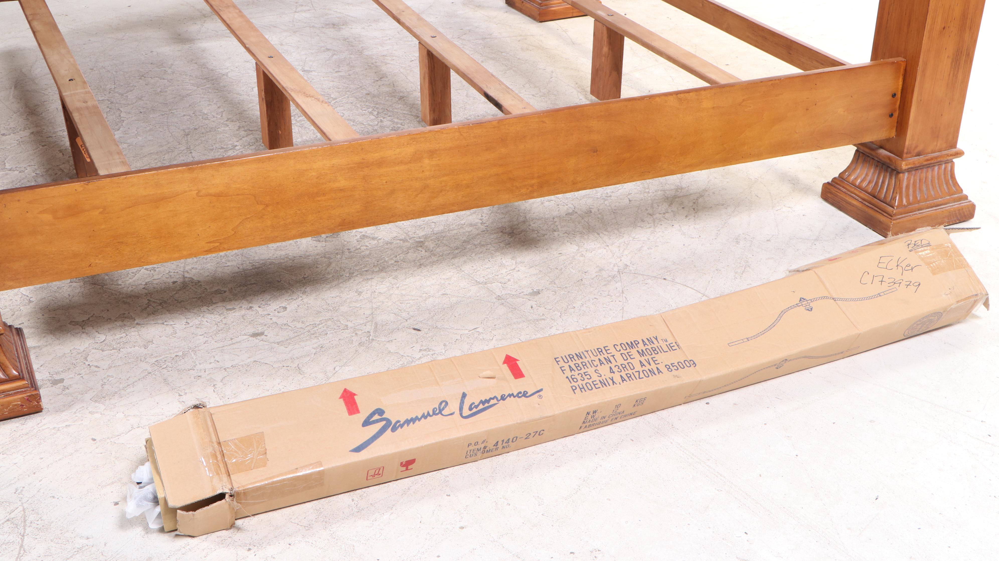 OKI Furniture Fair Baroque Style King Bed with Leather Headboard