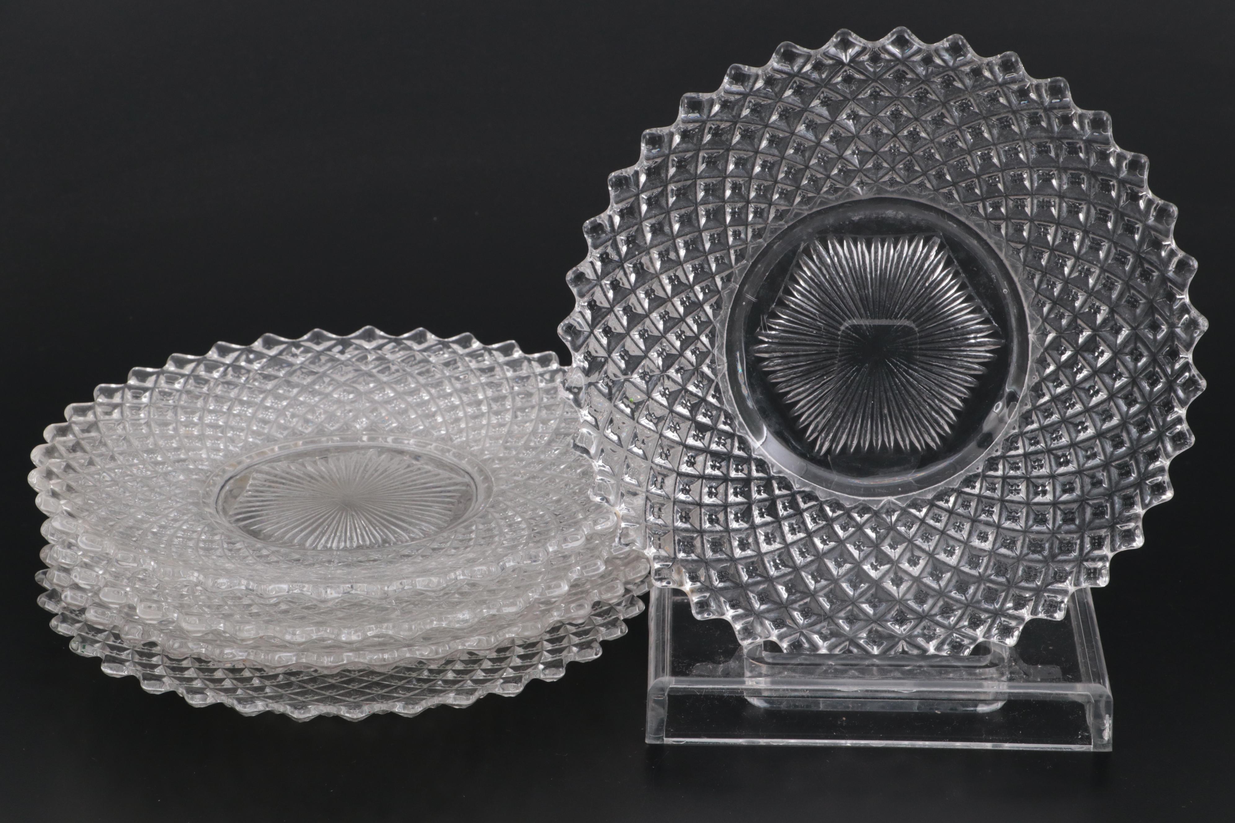 Pressed Glass Plates and Glasses