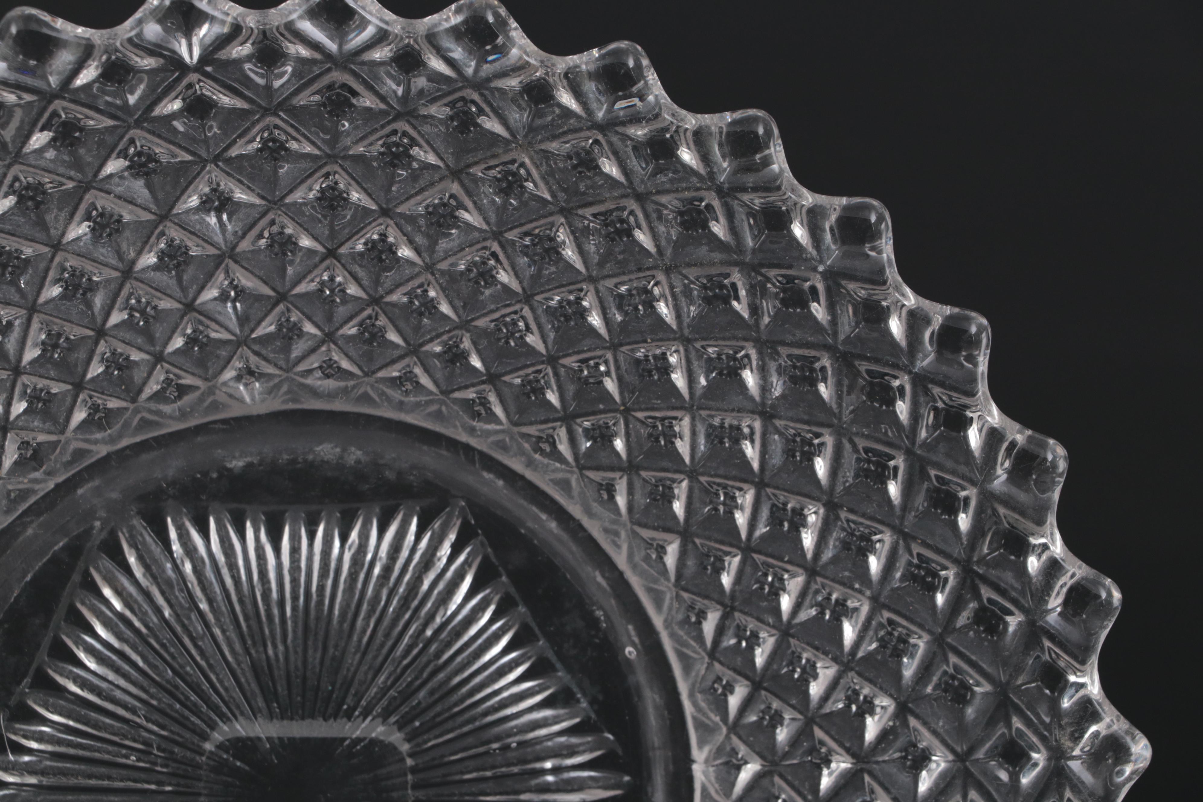 Pressed Glass Plates and Glasses