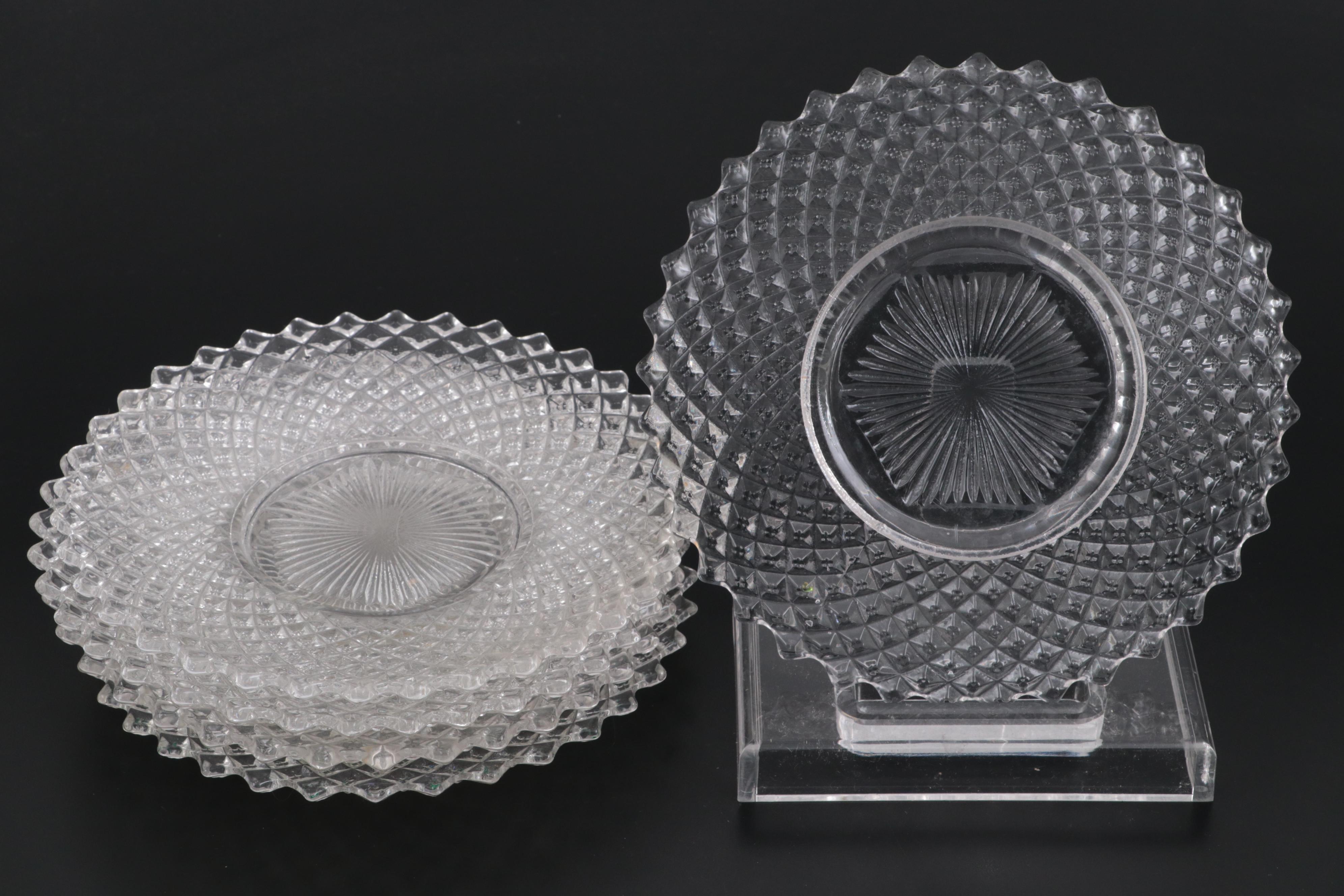Pressed Glass Plates and Glasses