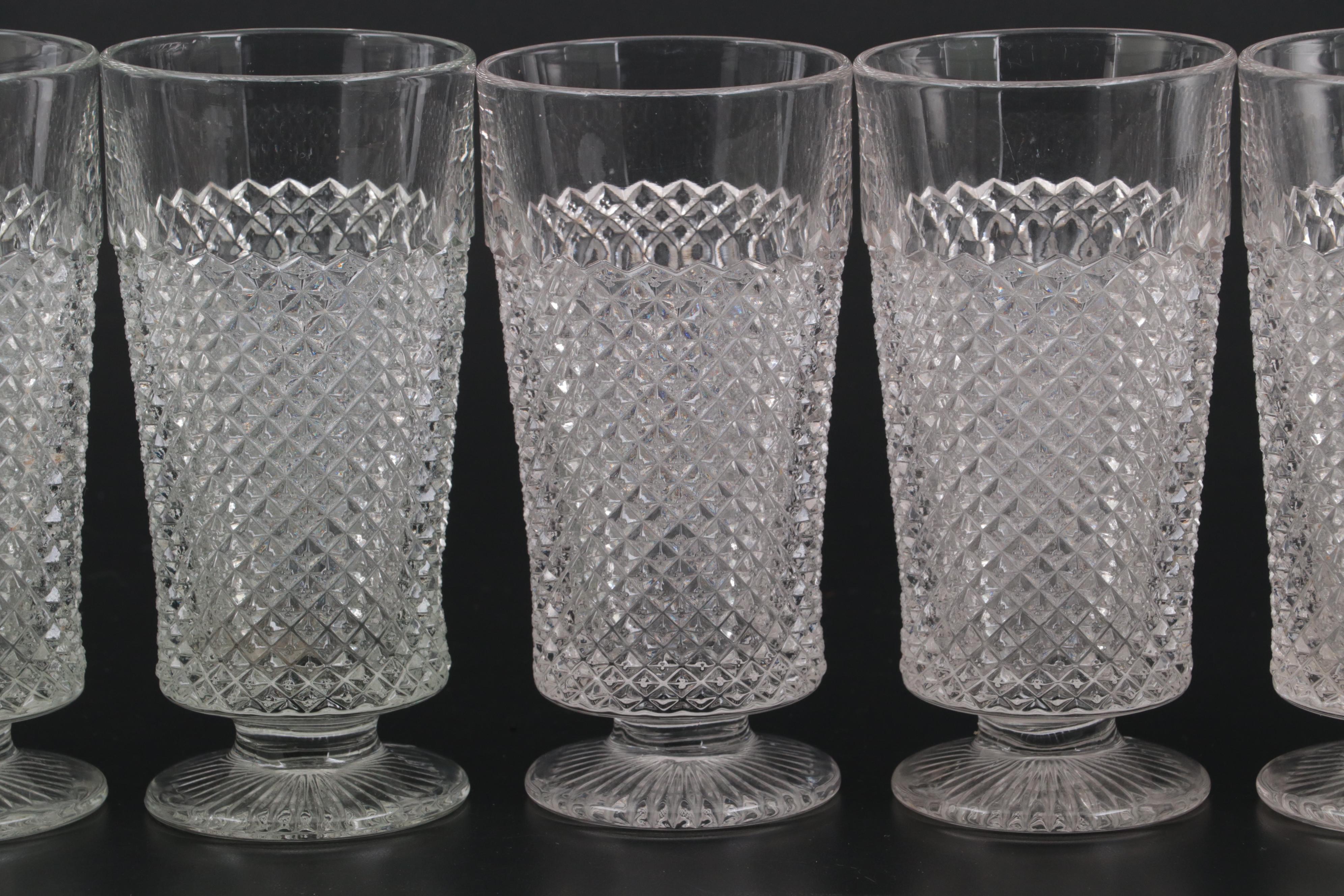 Pressed Glass Plates and Glasses