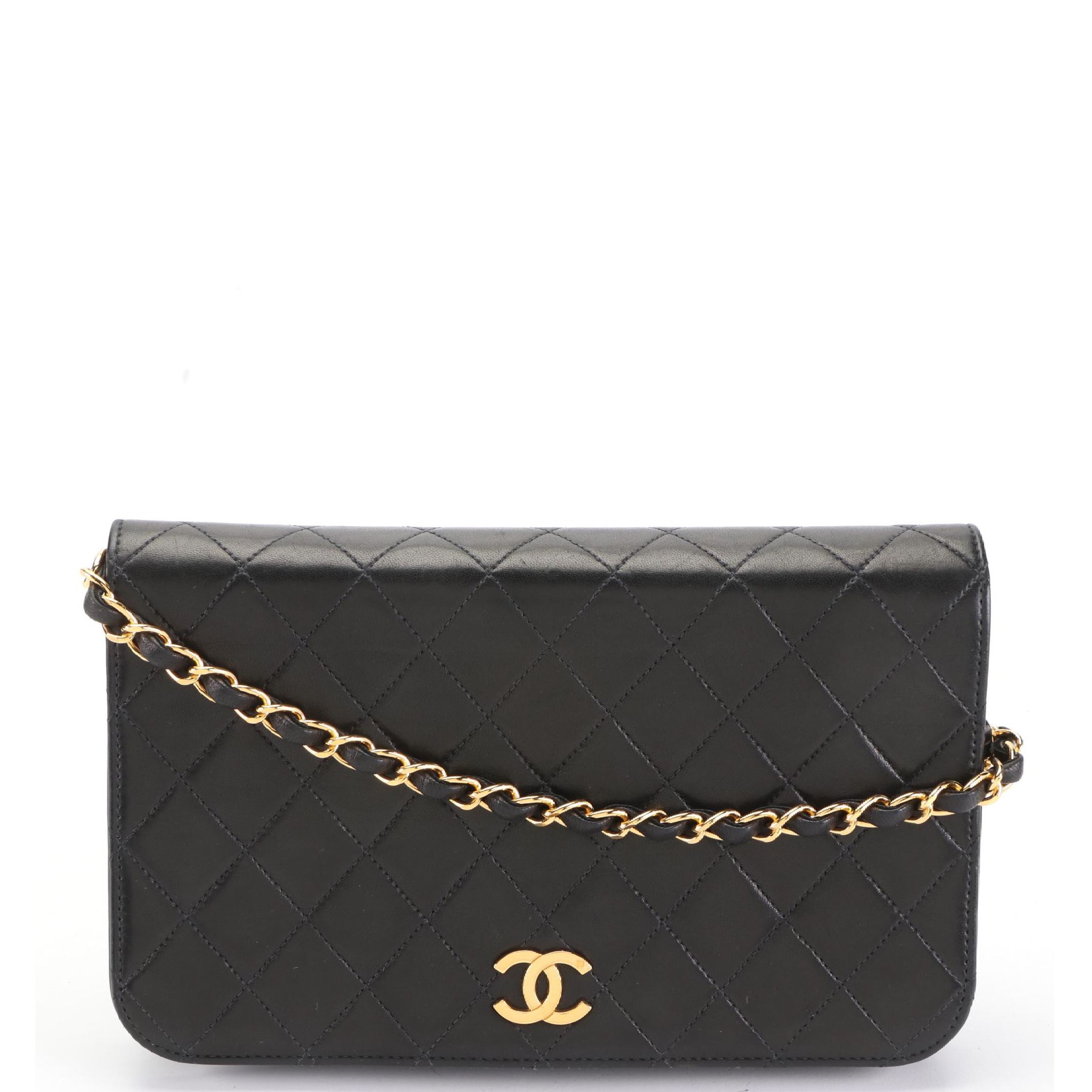 Chanel Full Flap Bag in Black Quilted Lambskin