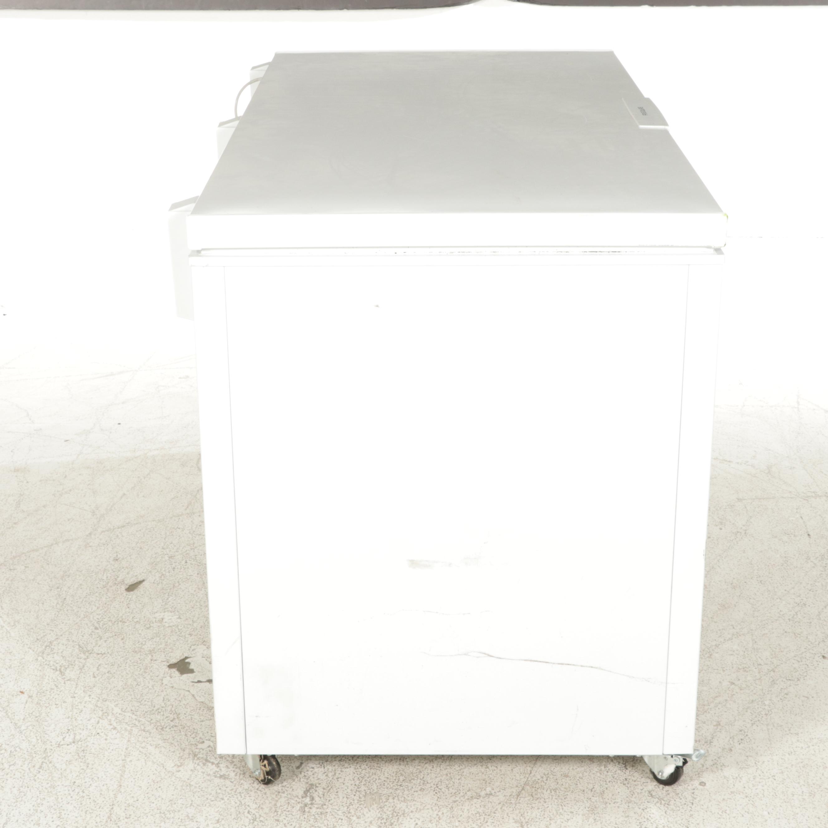 Frigidaire 14.8 Cu. Ft. White Chest Freezer on Casters